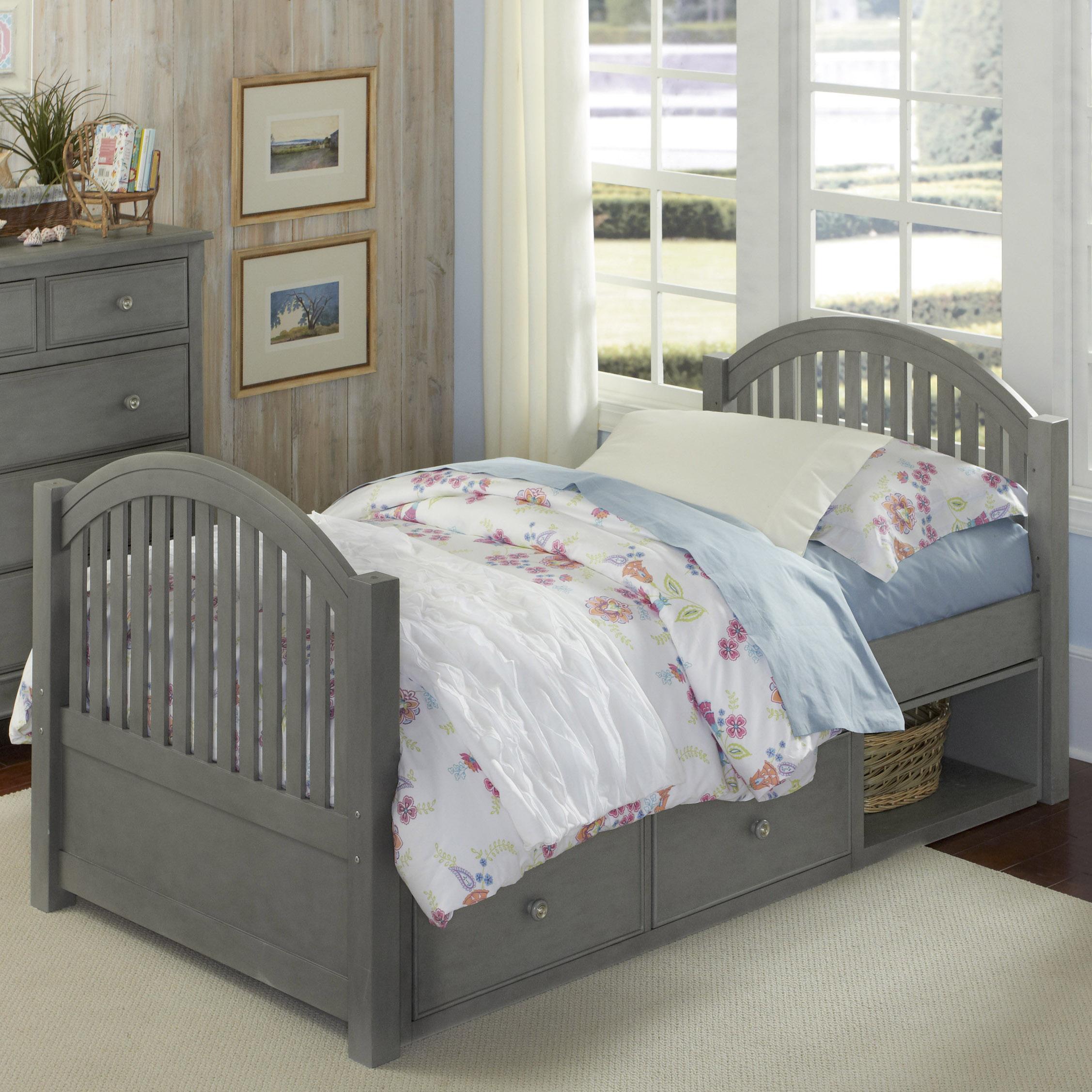NE Kids Lake House Twin Bed with Arched Headboard and