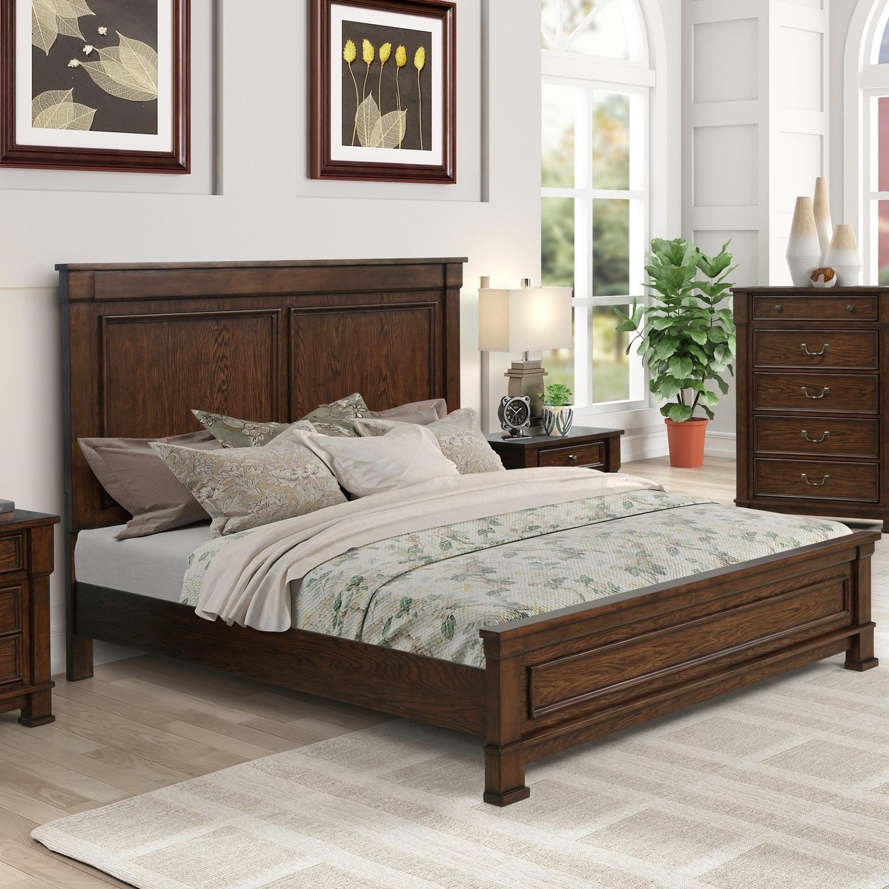 New Classic Furniture Providence B682110+120+330 Traditional King Panel Bed Del Sol Furniture