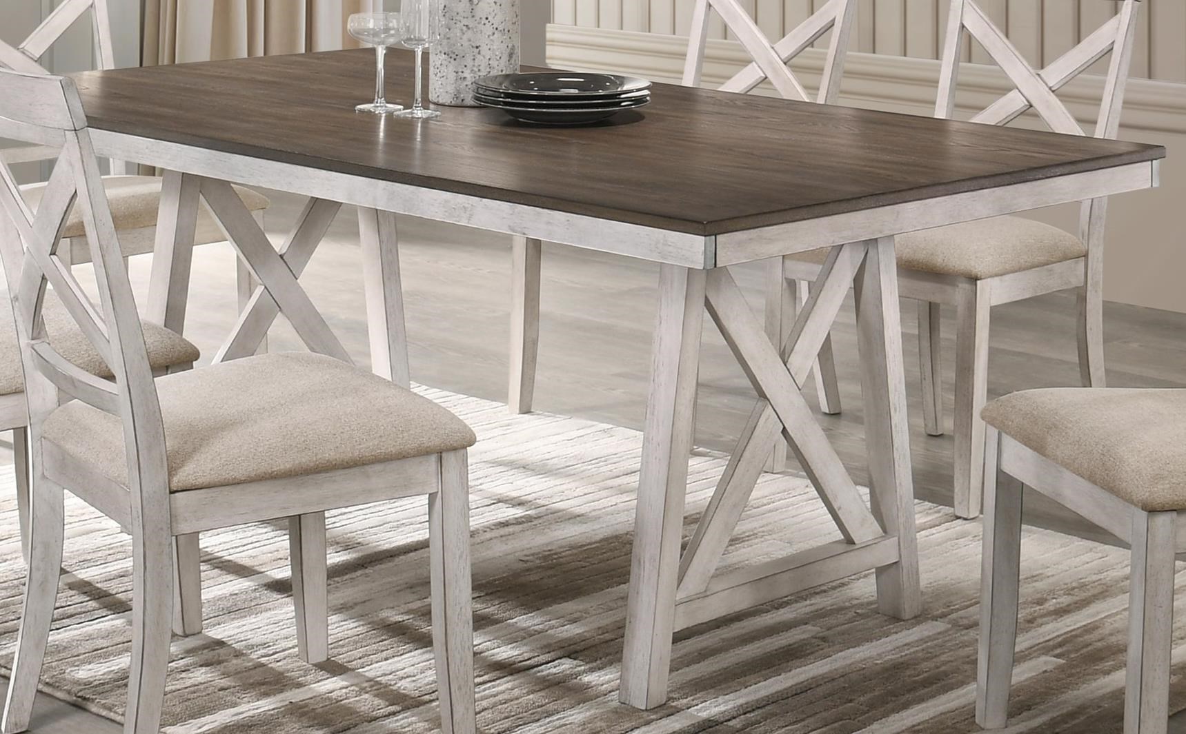 New Classic SOMERSET 550110004 Farmhouse Dining Table with Rectangular