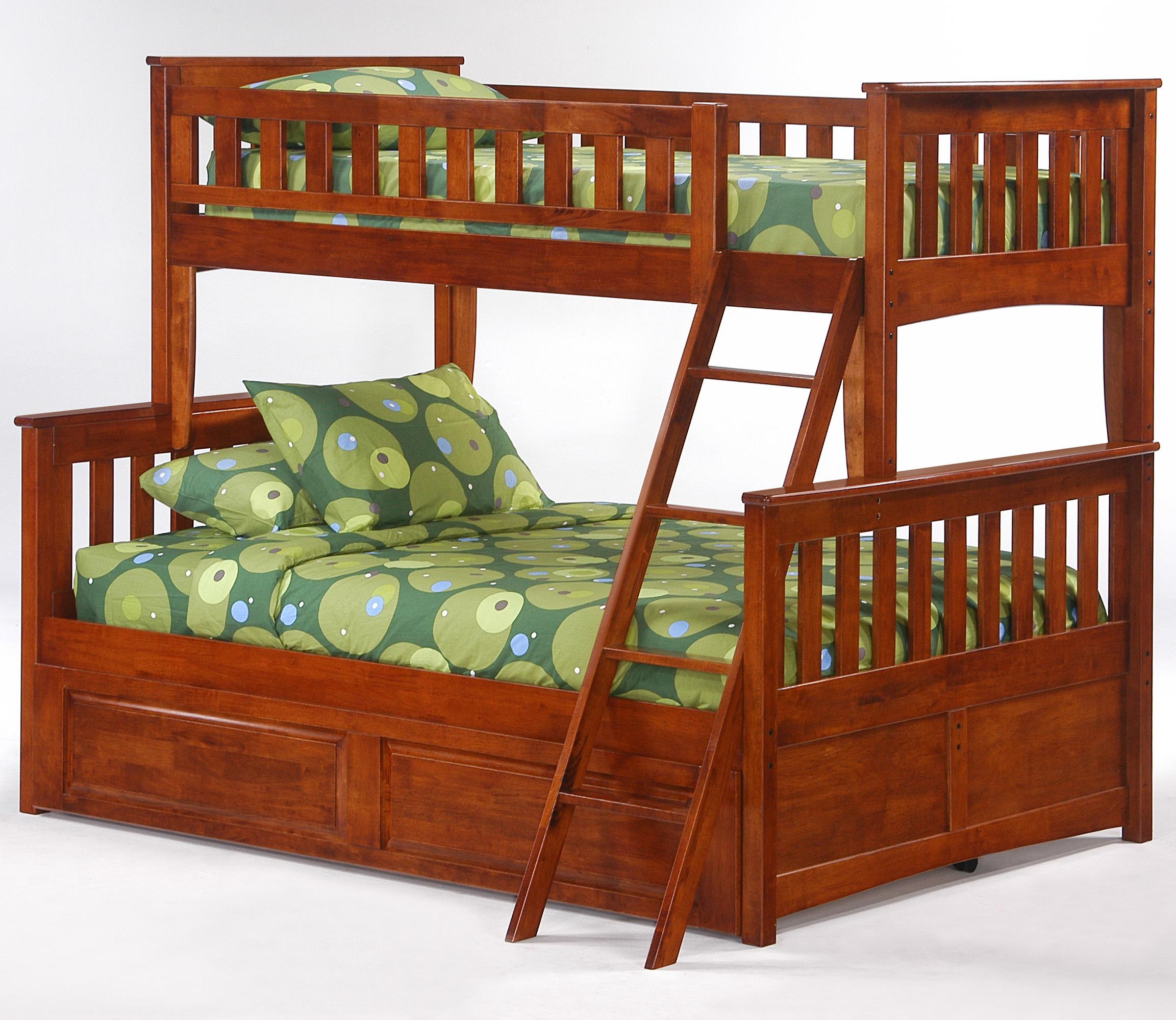Night & Day Furniture Spice Ginger Twin/Full Bunk Bed with Trundle