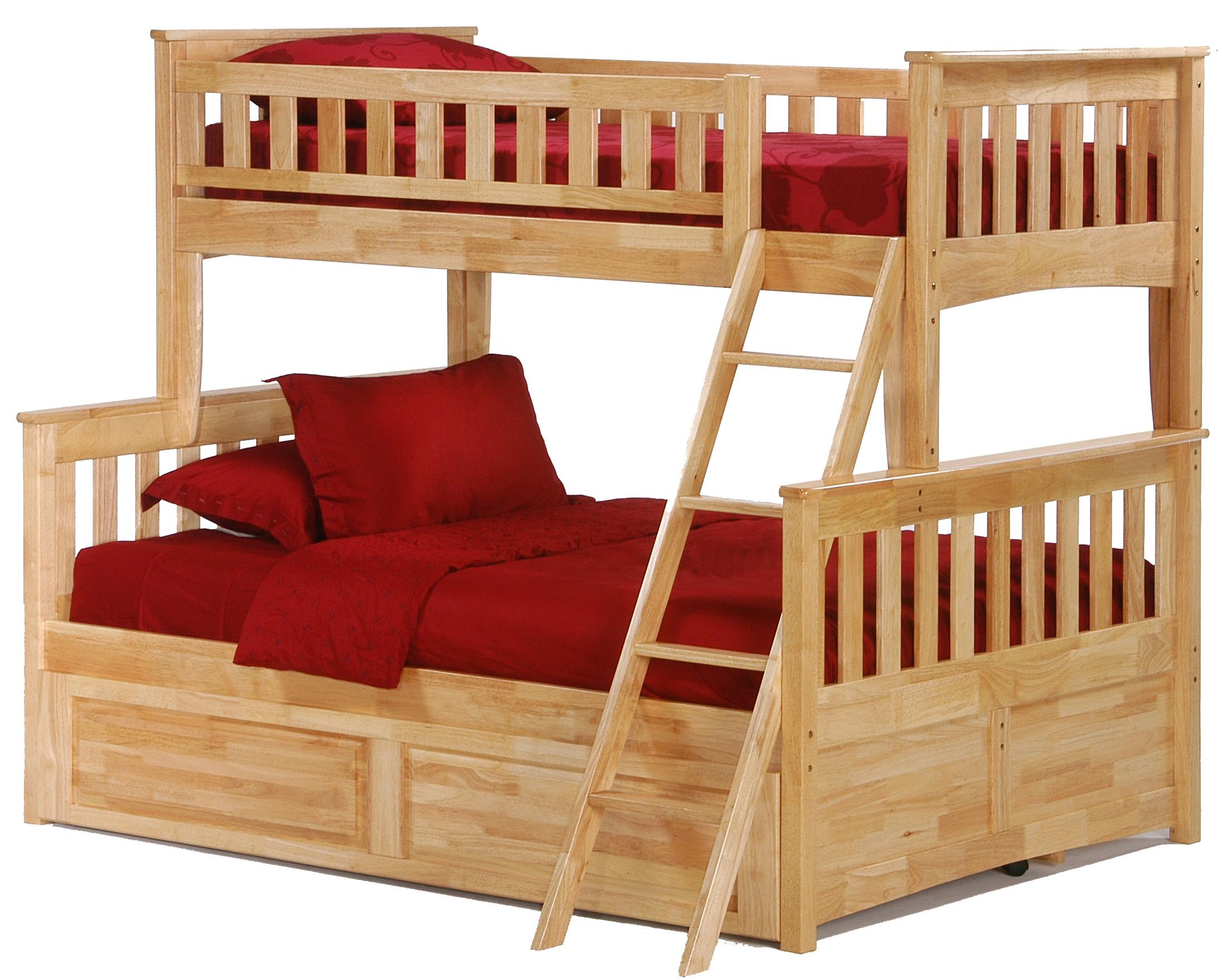 Night & Day Furniture Spice Ginger Twin/Full Bunk Bed with Storage