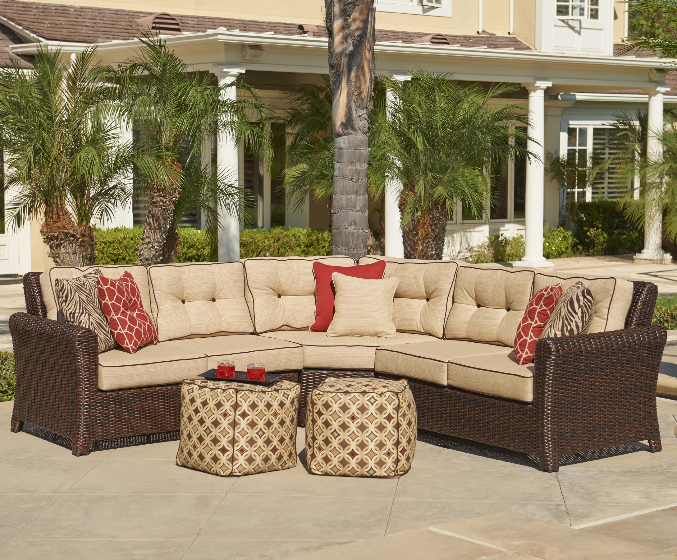 NorthCape International Tisdale Wicker Outdoor Corner Sectional