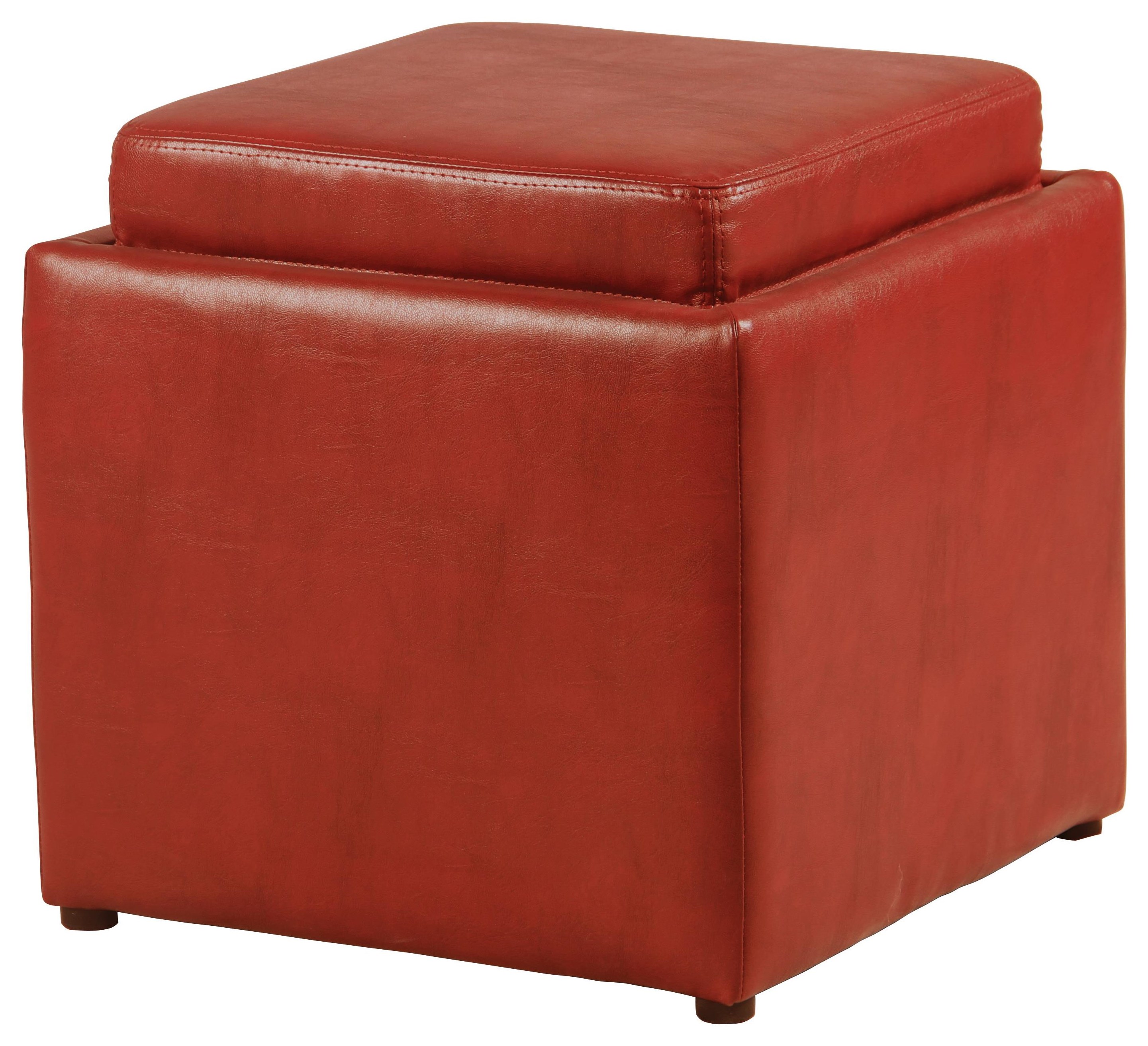 Offshore Furniture Source Traci 104320180 Red Flip Top Storage Cube