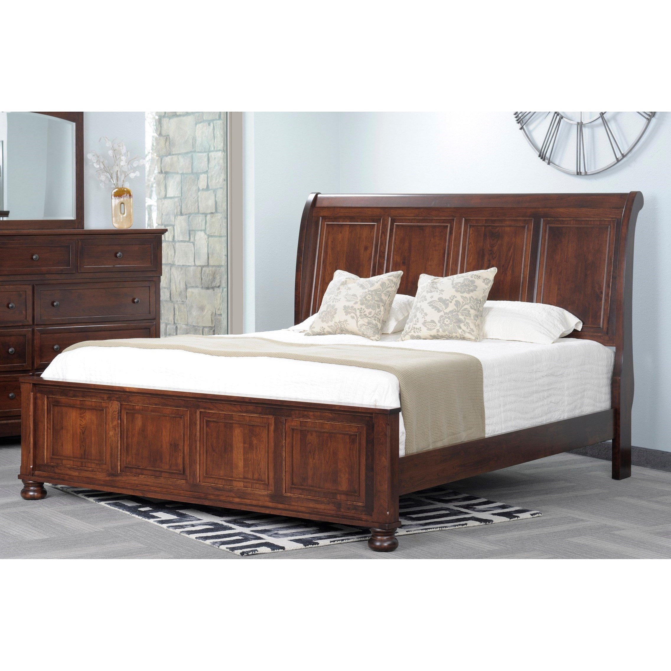 Palettes by Winesburg Brigantine Transitional King Sleigh Bed with Low