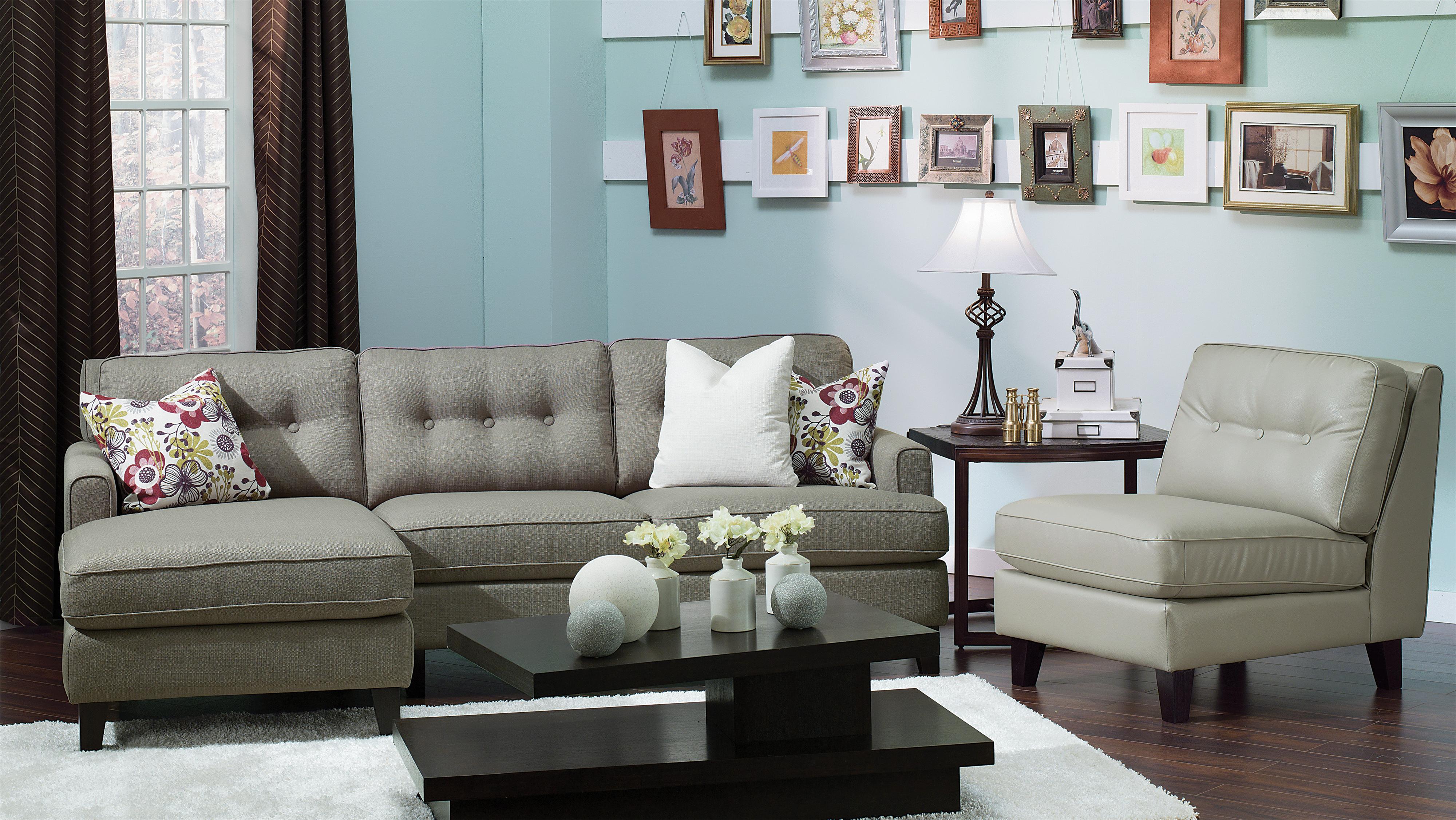 Palliser Barbara Two Piece Sectional Sofa with LHF Chaise Find Your