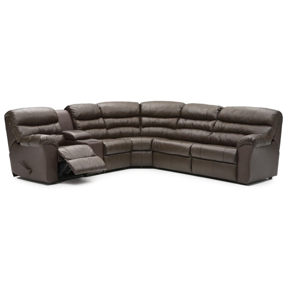 Palliser Durant Casual Manual Reclining Sectional with Sleeper