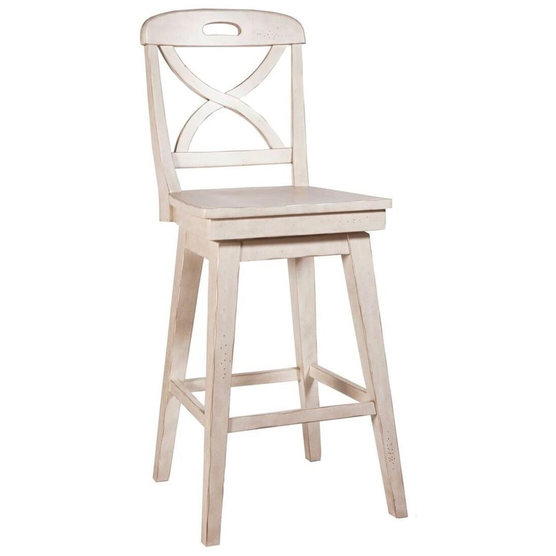 Panama Jack by Palmetto Home Millbrook 267427093 X Back Swivel Barstool