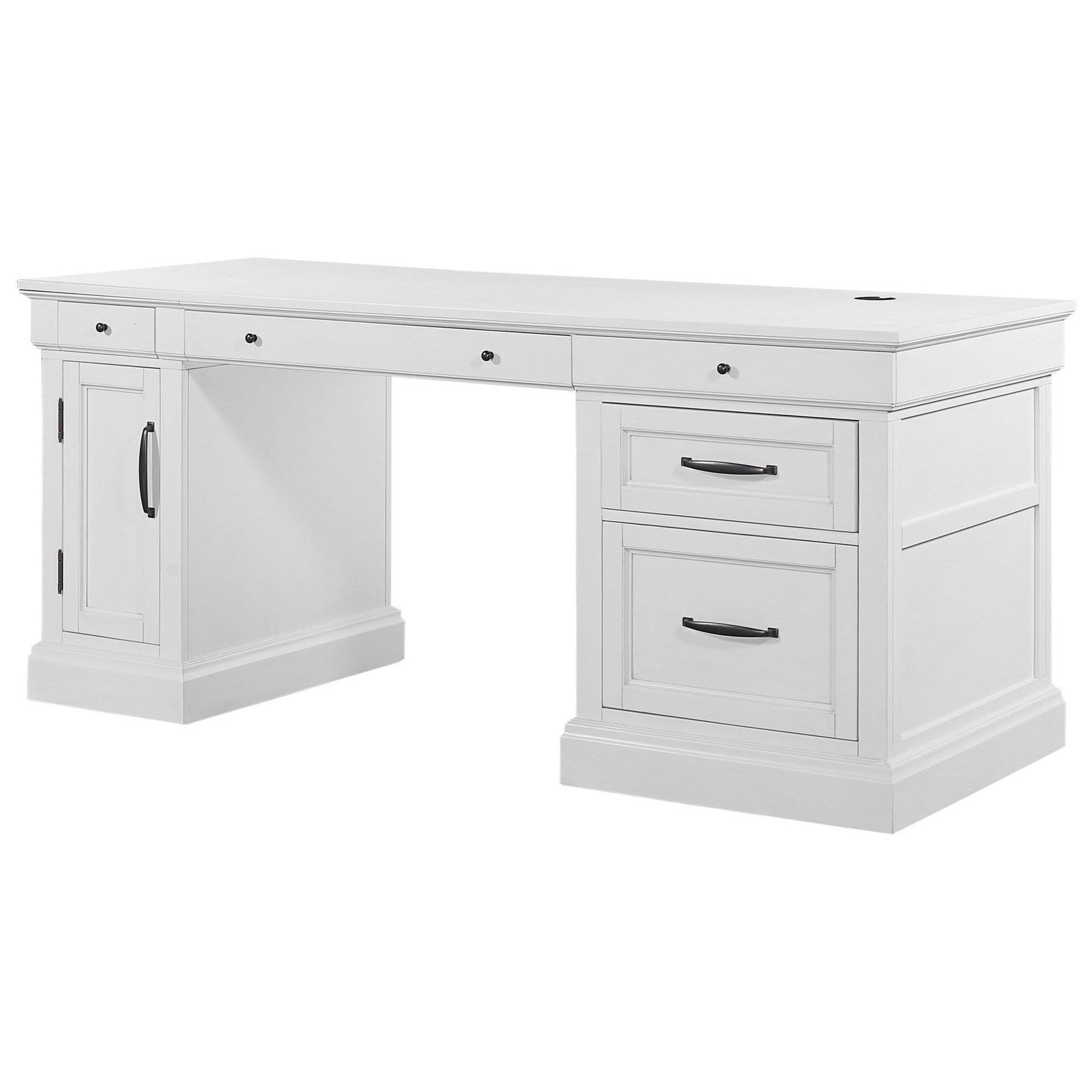 Parker House Shoreham SHO4803EFW Pedestal Desk Pilgrim Furniture