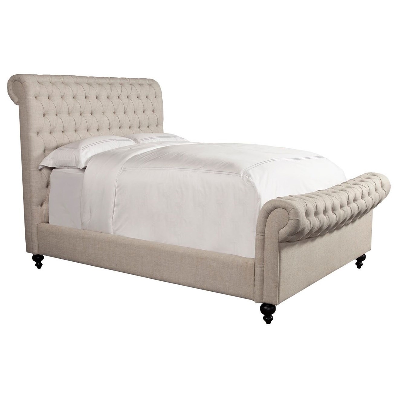 King Upholstered Sleigh Bed