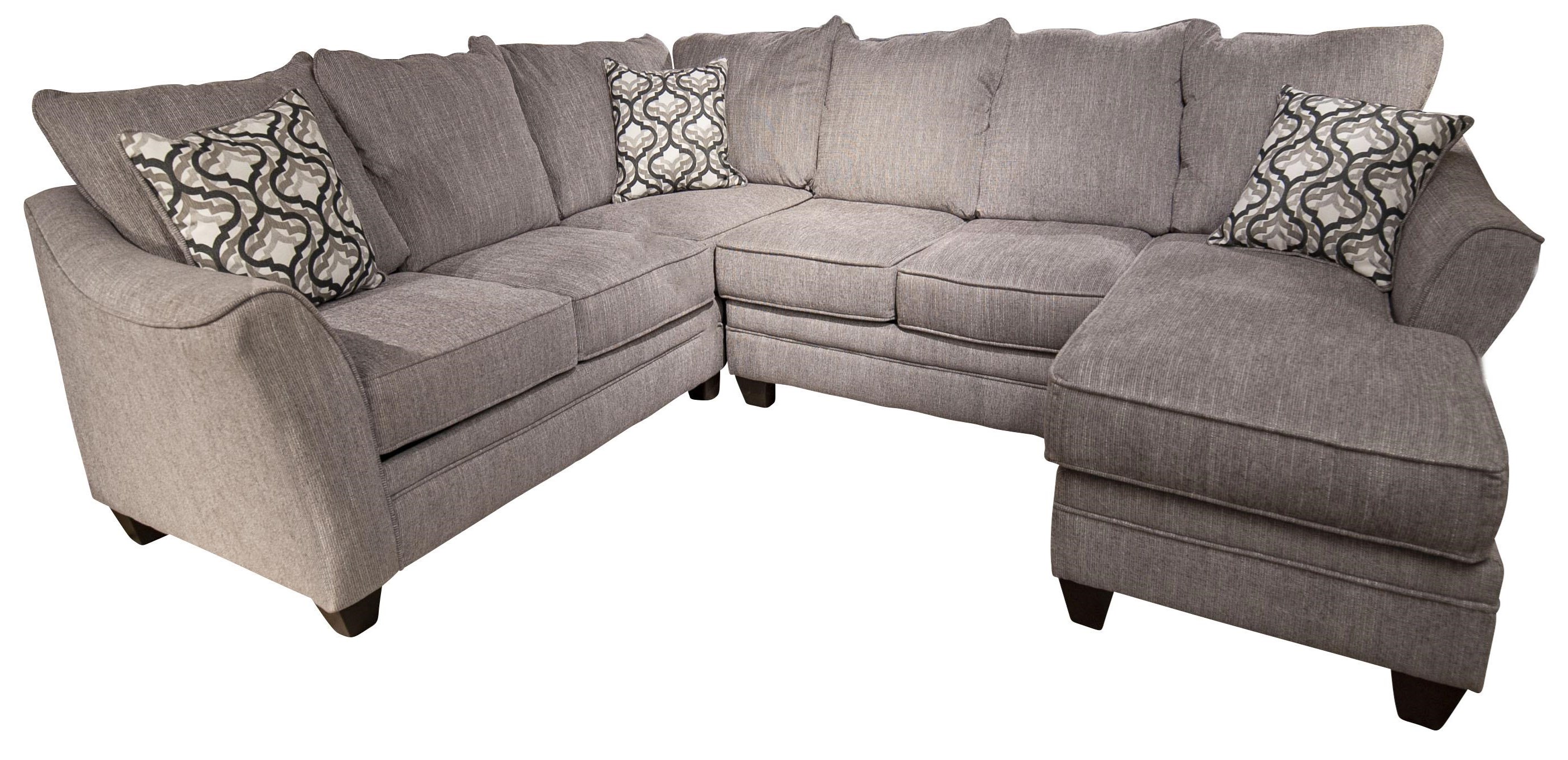 Peak Living Belford Sectional Sofa with Chaise and Accent Pillows