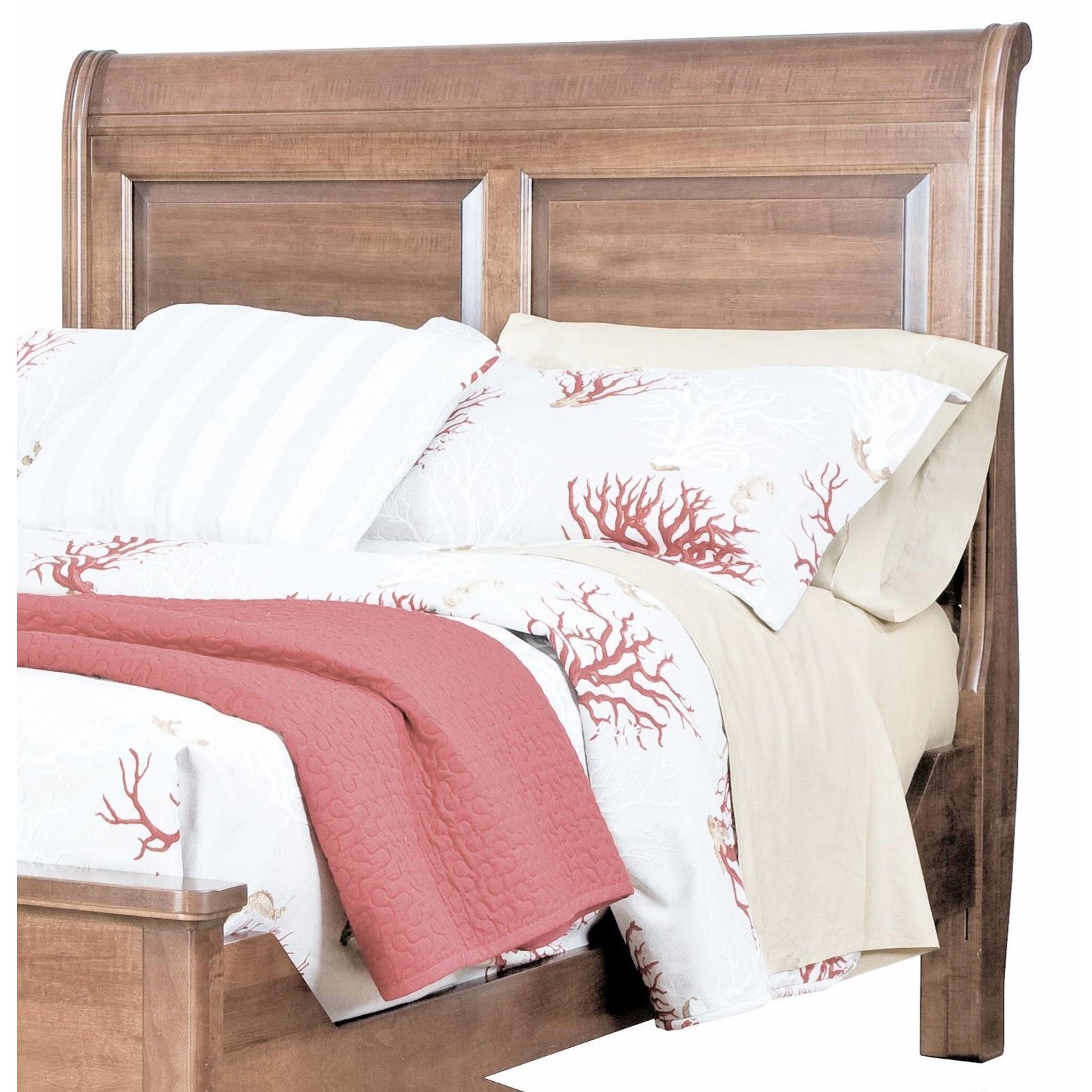 perfectbalance by Durham Furniture Beds Queen Sleigh Headboard Stoney