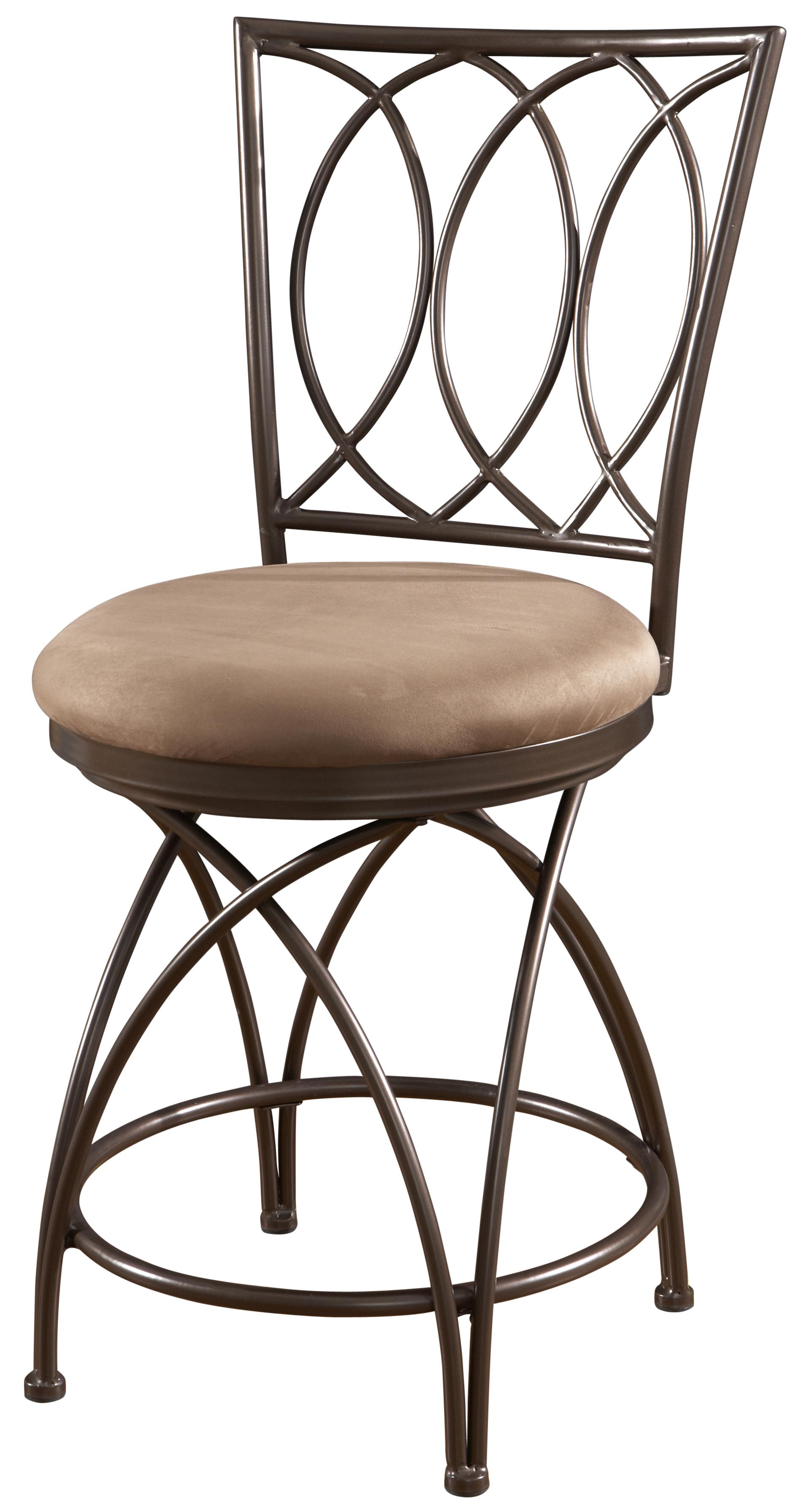 Metal Crossed Legs Counter Stool