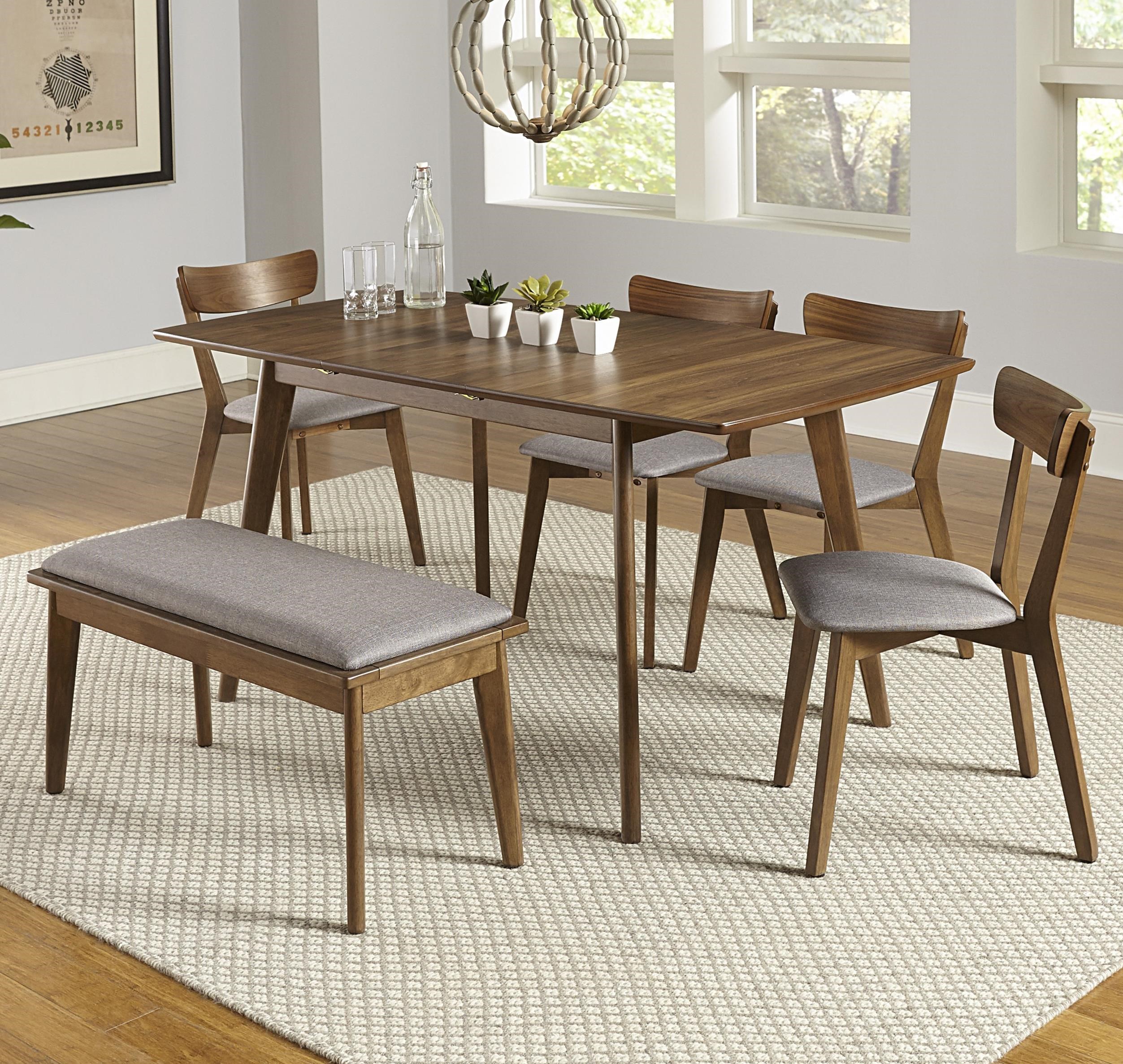 Progressive Furniture Arcade MidCentury Modern 6Piece Butterfly Table