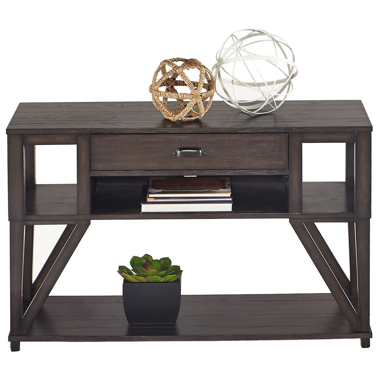 Progressive Furniture Consort Oak Veneer Sofa/Console Table with