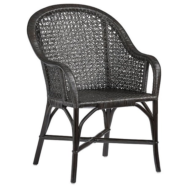 Progressive Furniture Louie Rattan Accent Arm Dining Chair Wayside