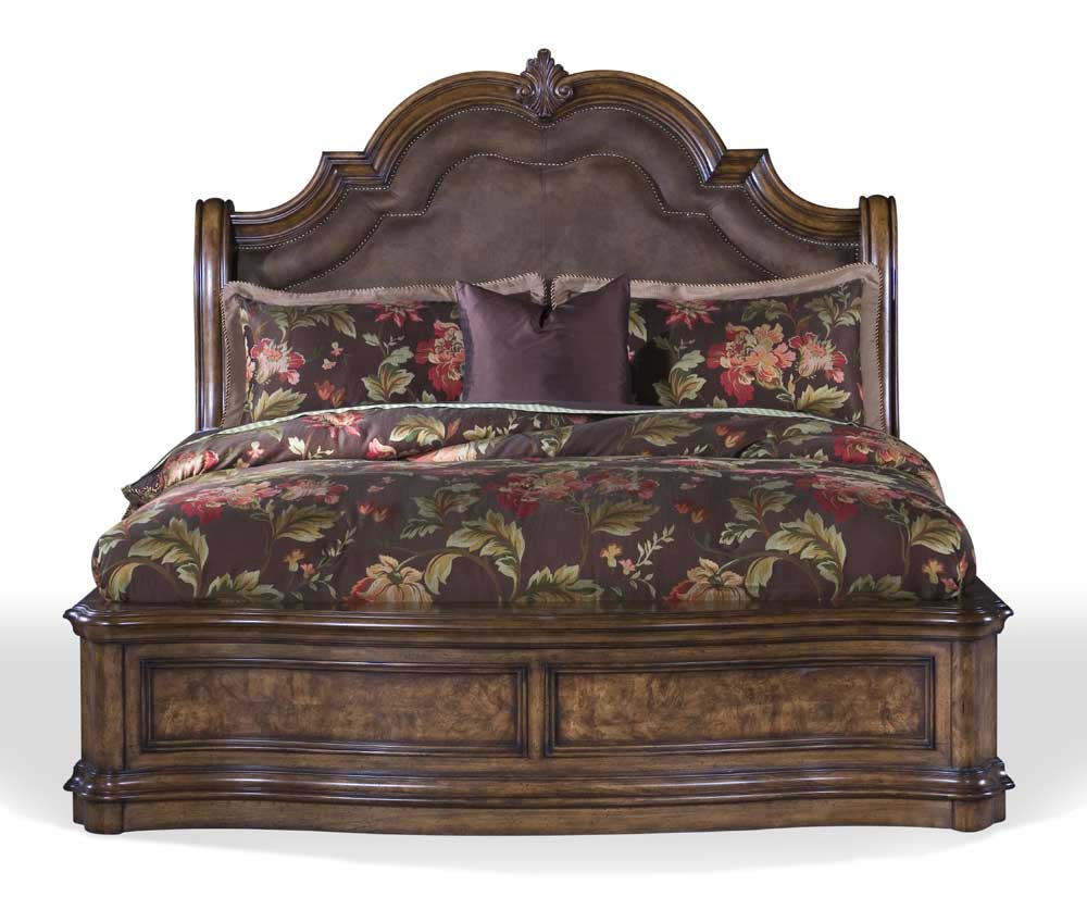 Pulaski Furniture San Mateo King Microfiber Upholstered Sleigh Bed