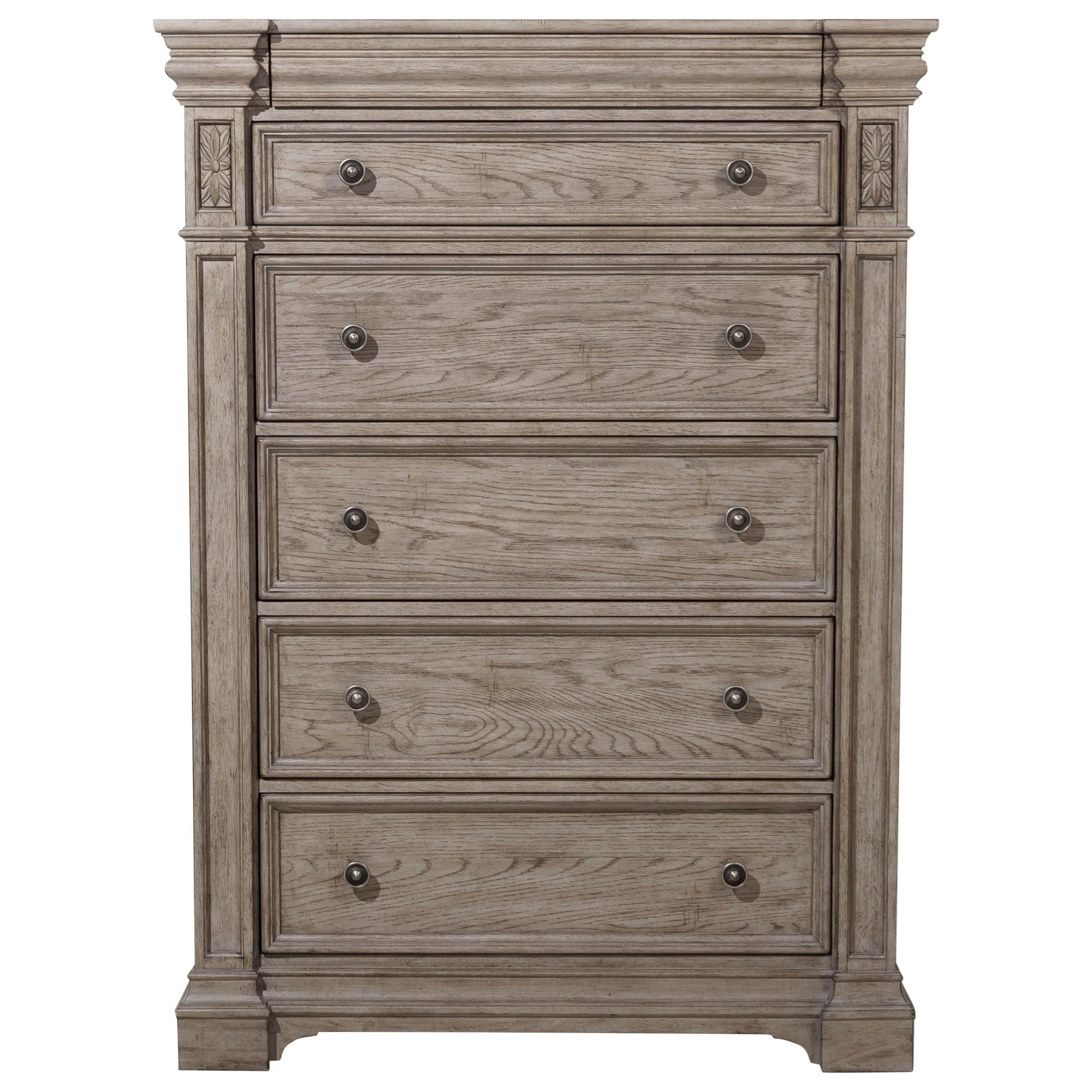 Pulaski Furniture Kingsbury Traditional 6Drawer Chest with FeltLined