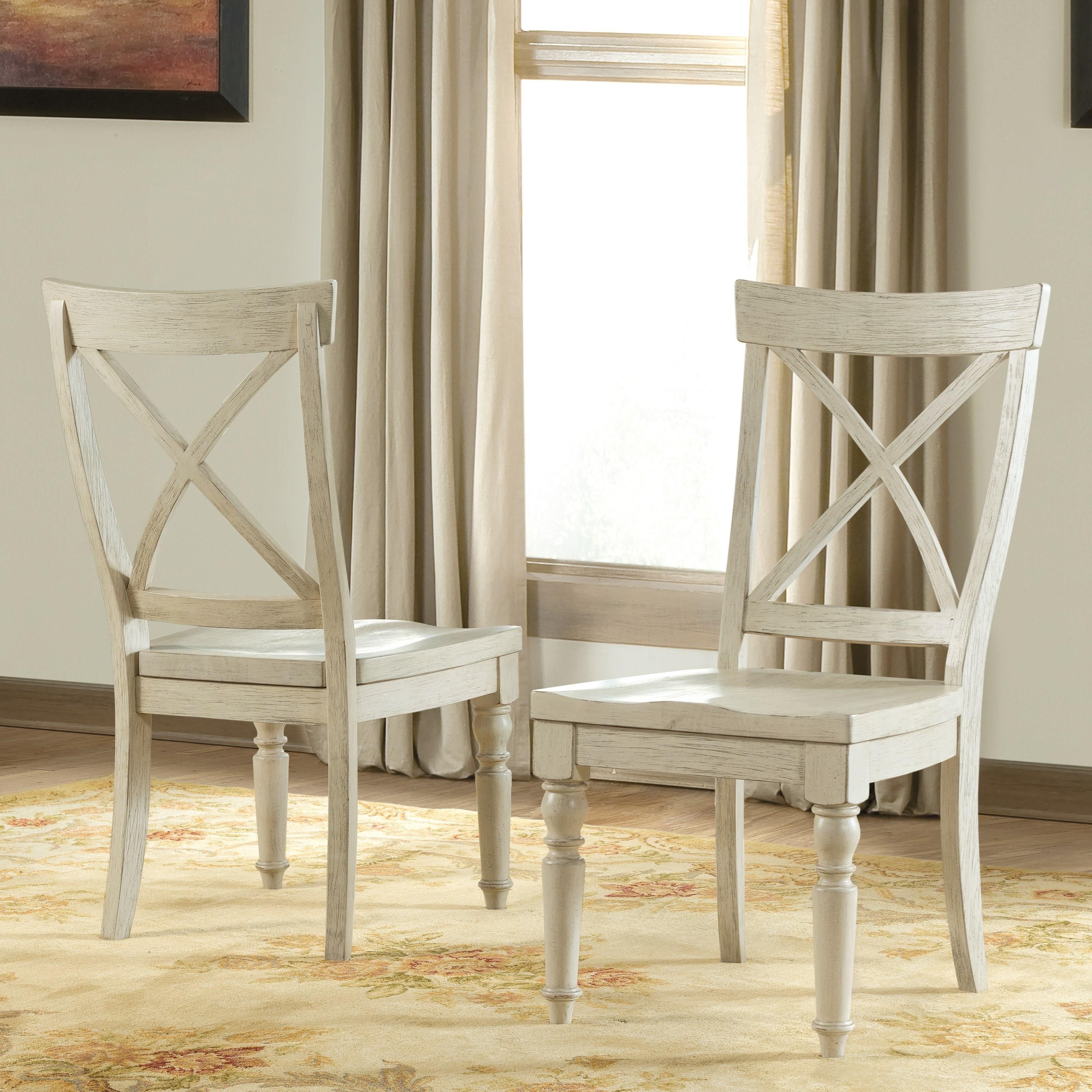 Riverside Furniture Aberdeen XBack Side Chair with Turned Front Legs Johnny Janosik Dining