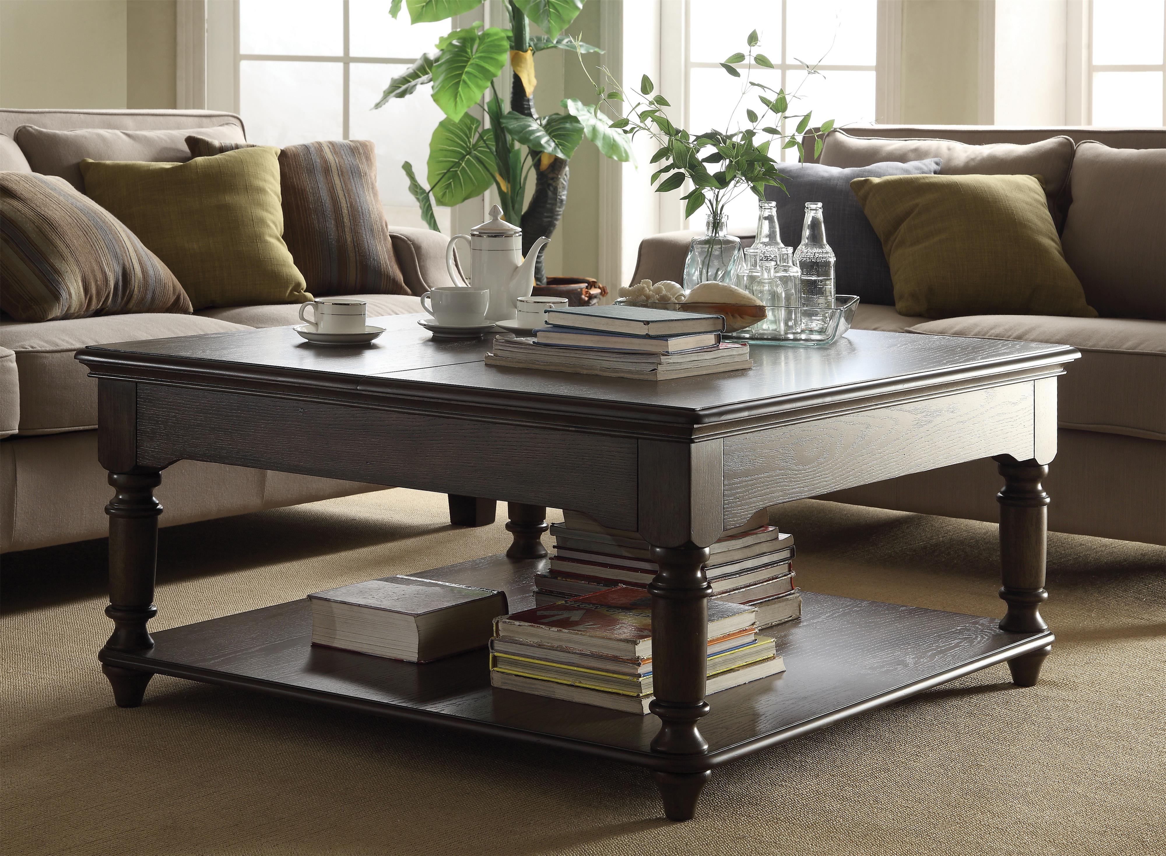 Riverside Furniture Belmeade Square LiftTop Coffee Table Howell