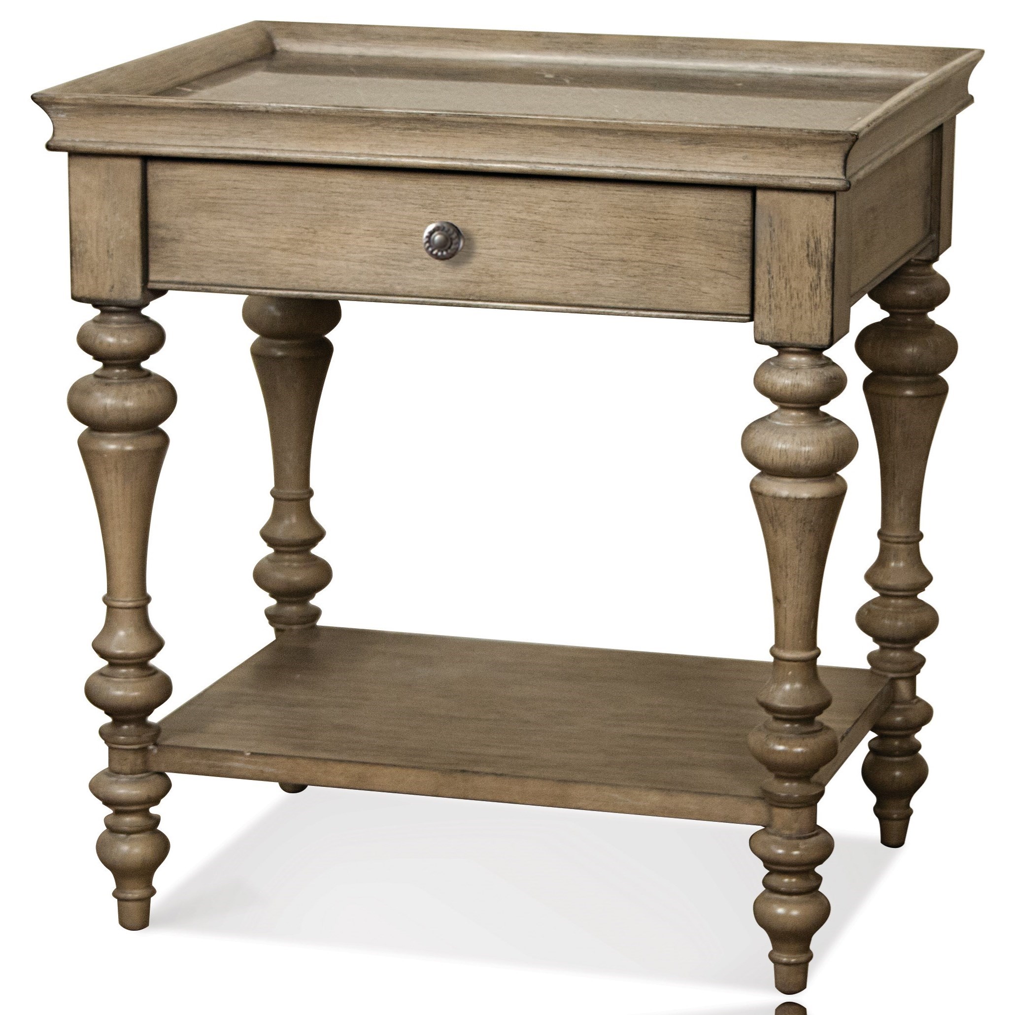Riverside Furniture Corinne Leg Nightstand with Marble Top DuBois Furniture Night Stands