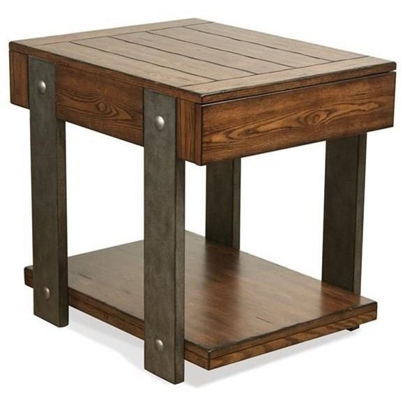 Riverside Furniture Ingram Urban Rustic 1 Drawer End Table Howell