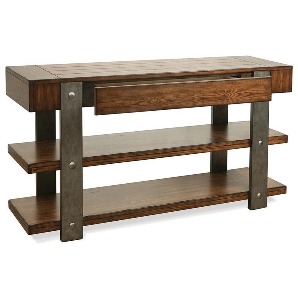 Riverside Furniture Ingram Urban Rustic 1 Drawer Sofa Table Howell