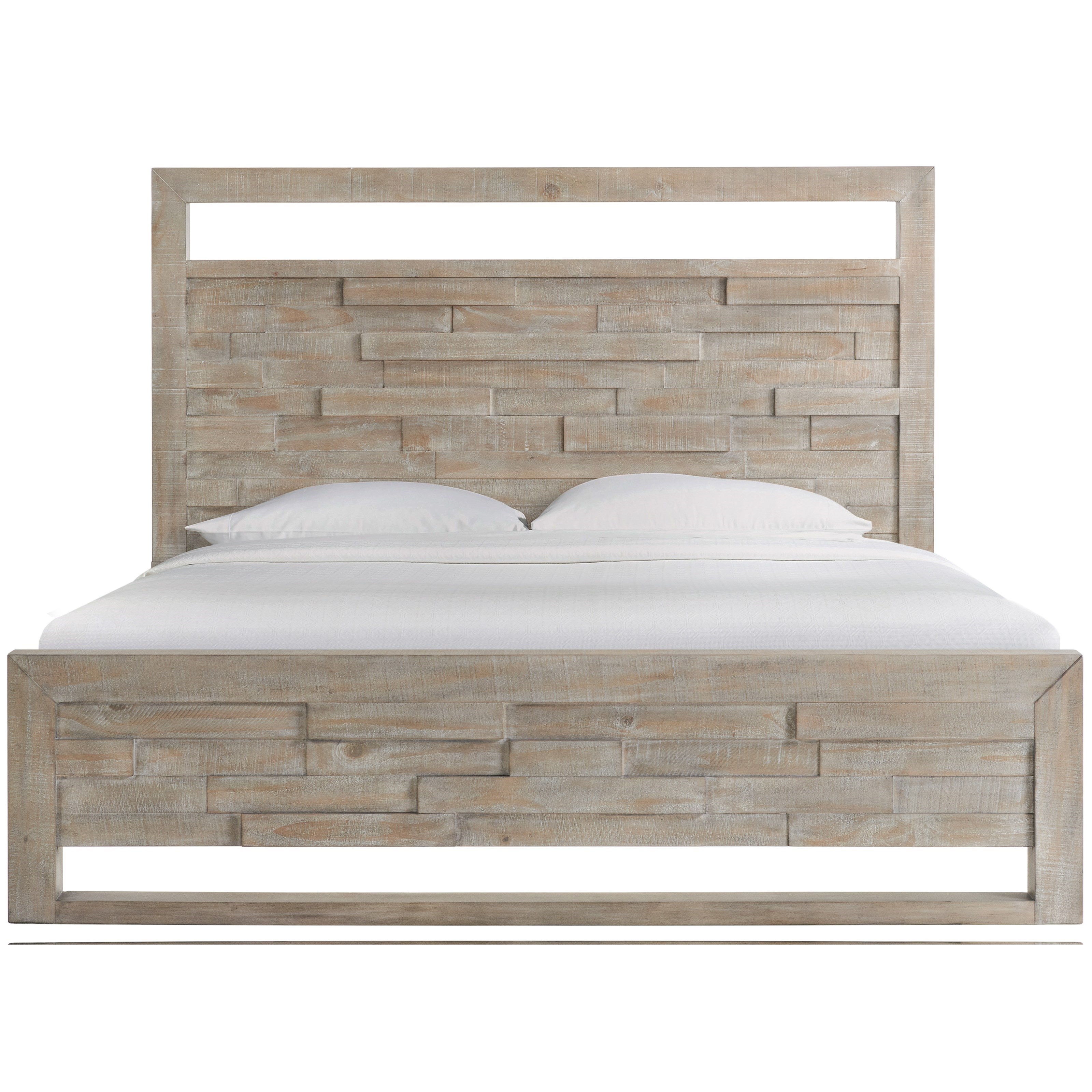 Riverside Furniture Intrigue Contemporary Rustic Queen Low Profile Bed