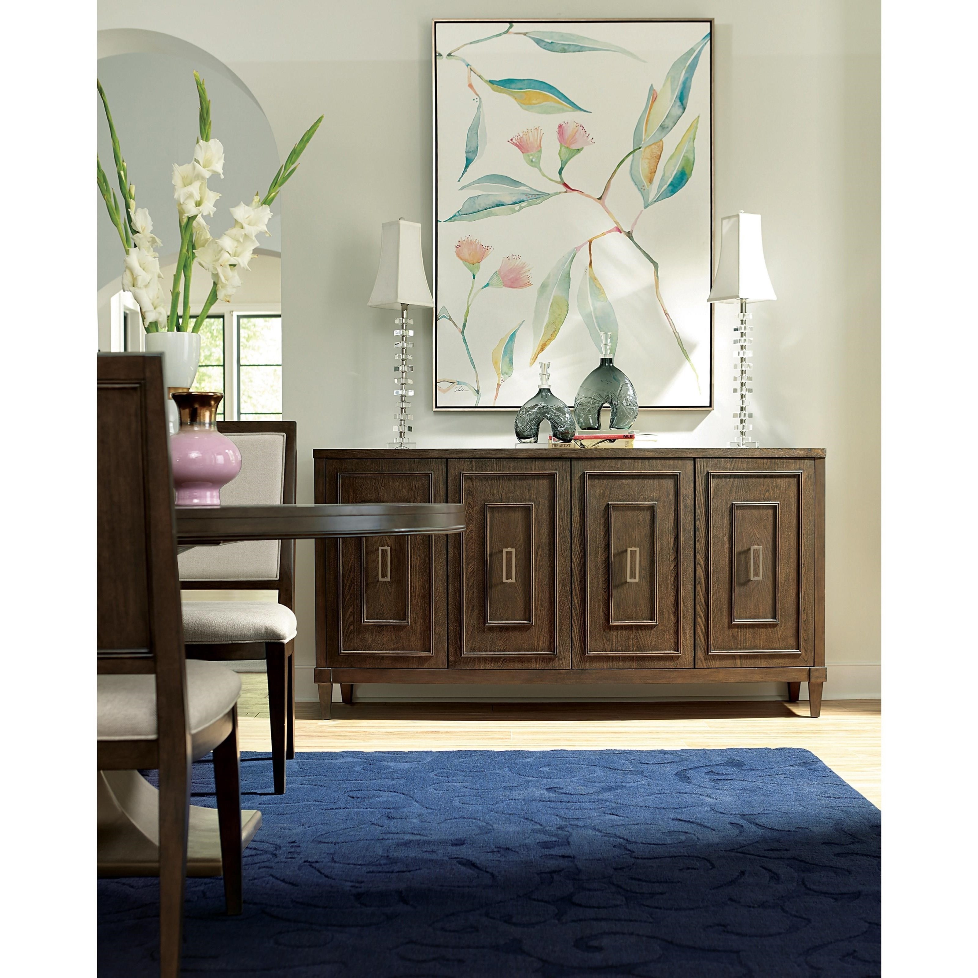 Riverside Furniture Monterey Transitional 4Door Buffet with Adjustable