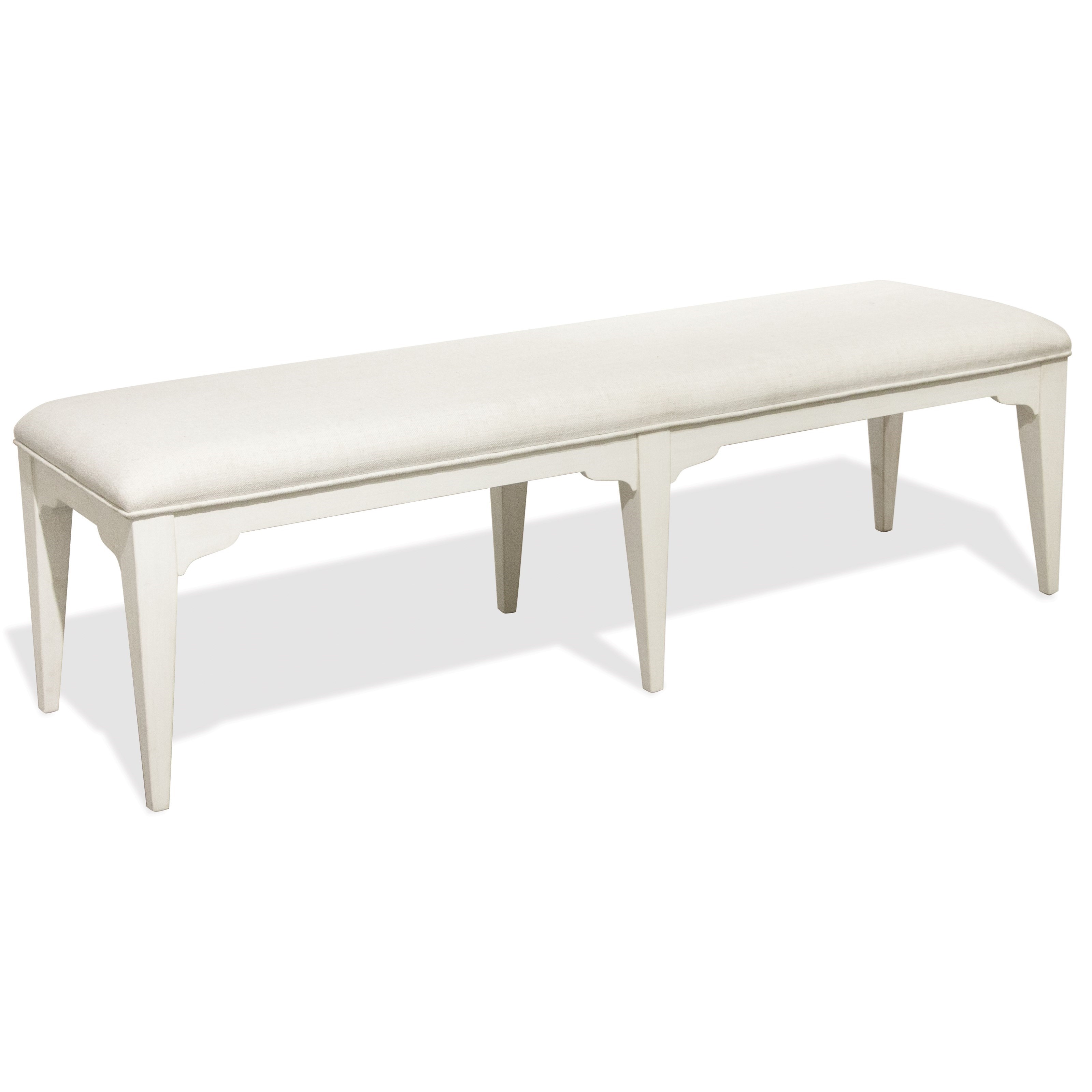 Riverside Furniture Myra Upholstered Dining Bench with Tapered Legs