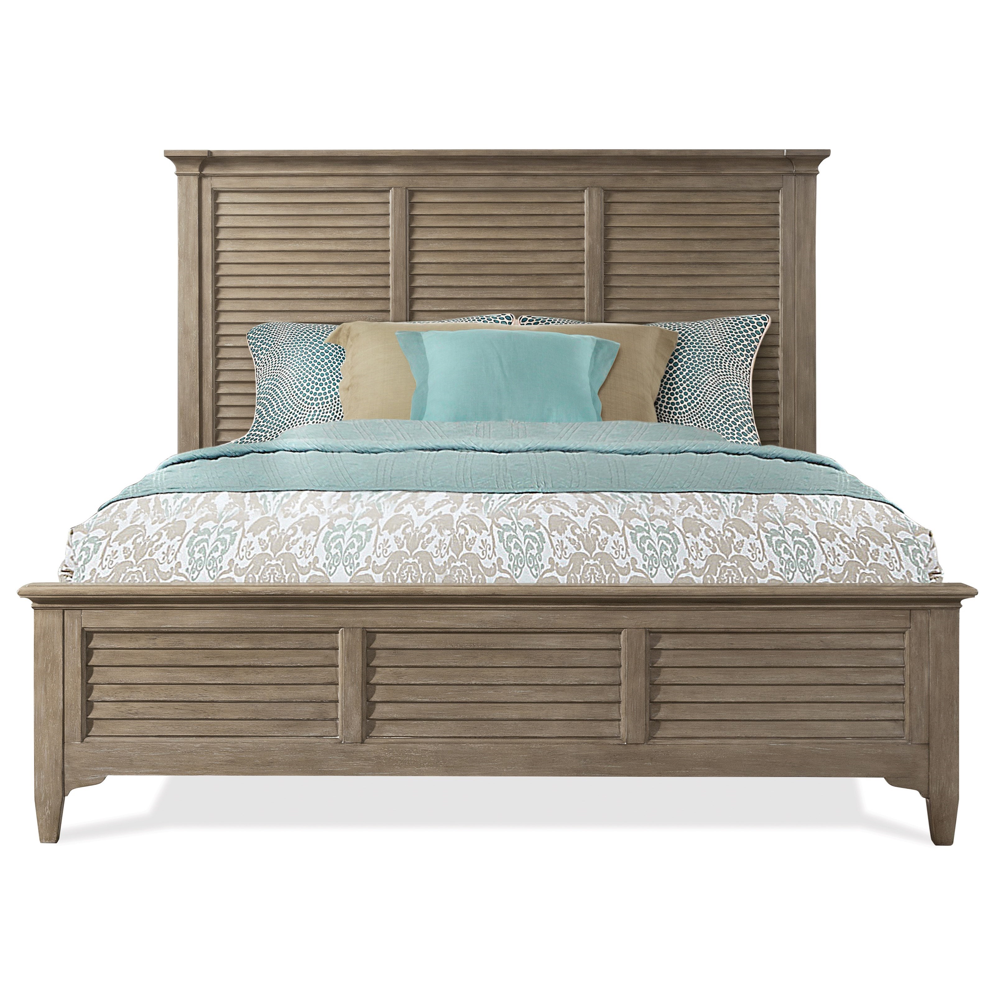 Riverside Furniture Myra 59470+1+3 Transitional Queen Louver Bed