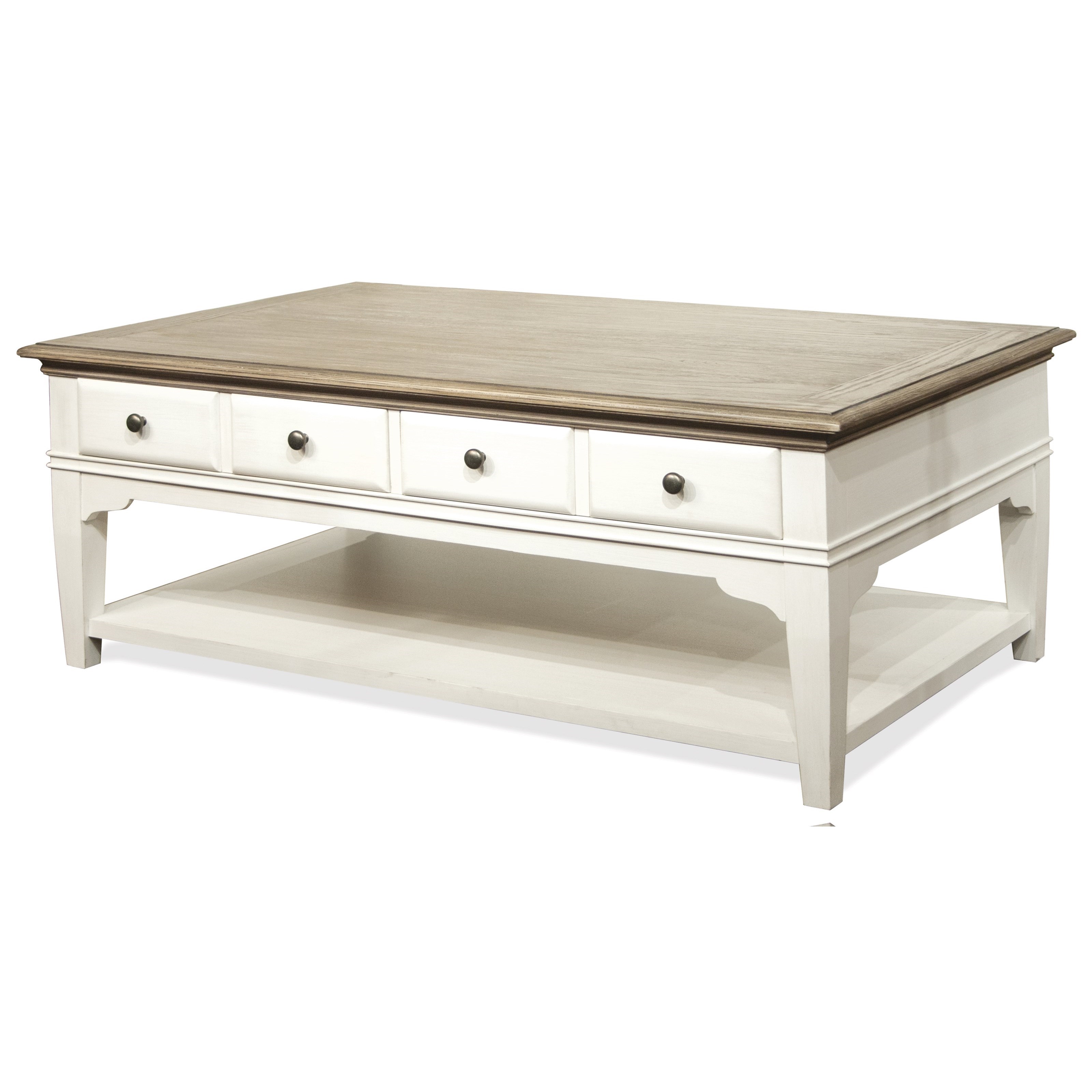 Riverside Furniture Myra Leg Cocktail Table with Removable Casters