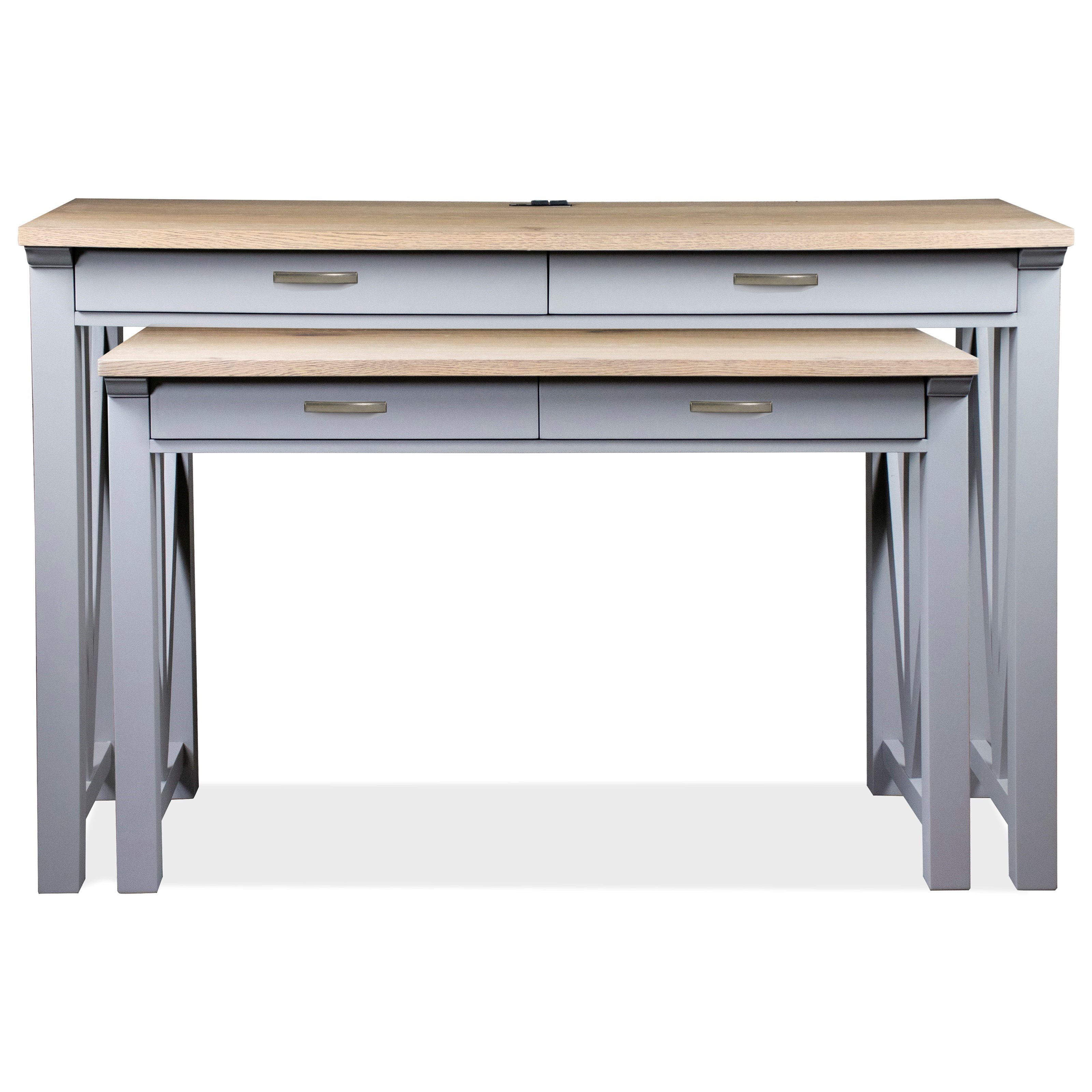 Riverside Furniture Osborne Modern Farmhouse Writing Desk with