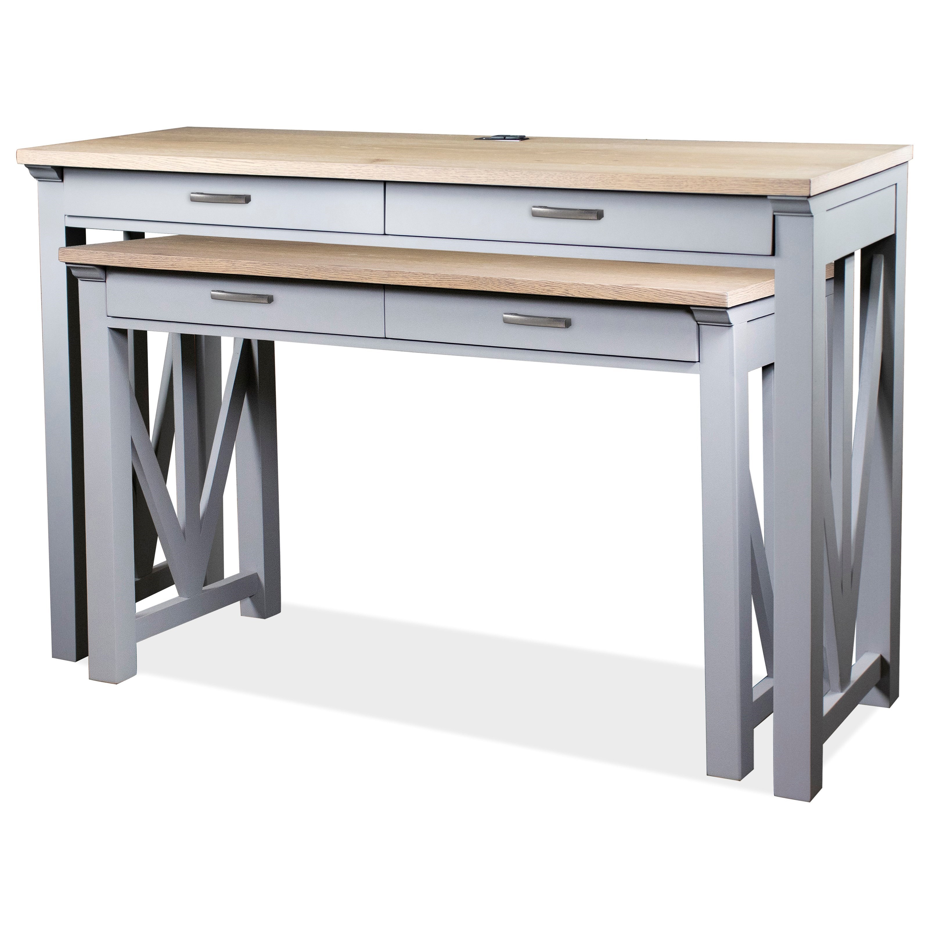 Riverside Furniture Osborne Modern Farmhouse Writing Desk with