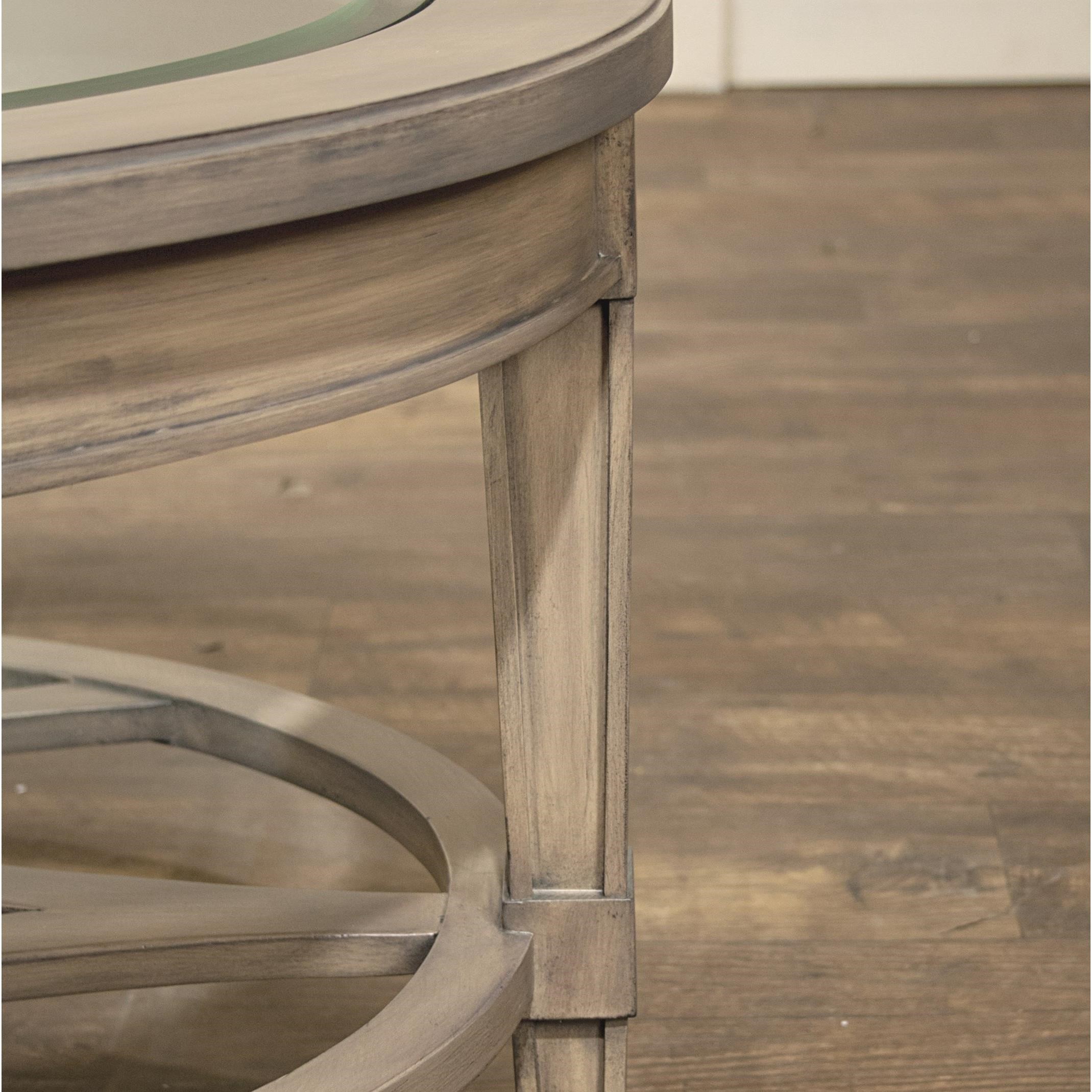 Riverside Furniture Parkdale Oval Cocktail Table with Decorative Open