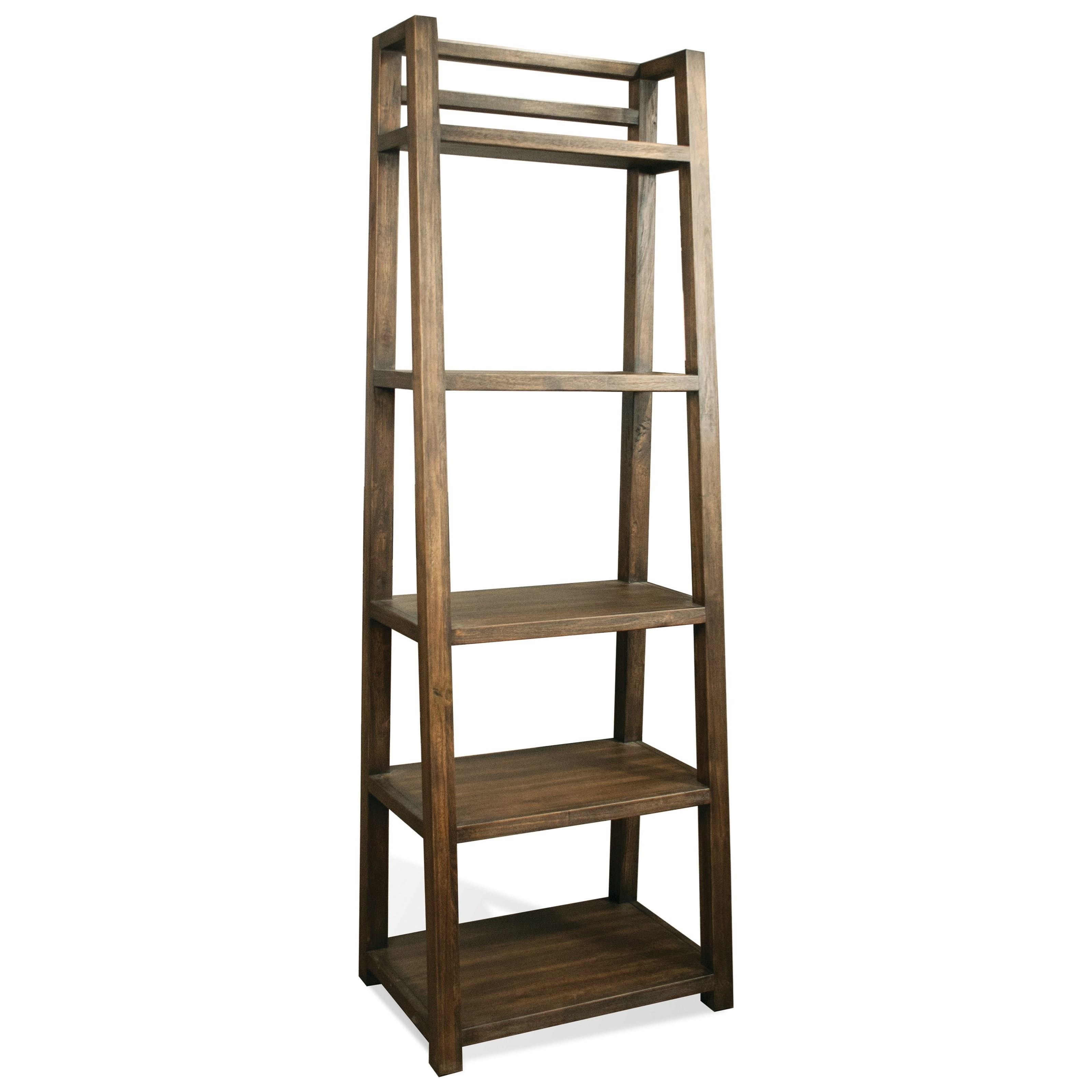 Riverside Furniture Perspectives 28038 Leaning Bookcase with 5 Shelves