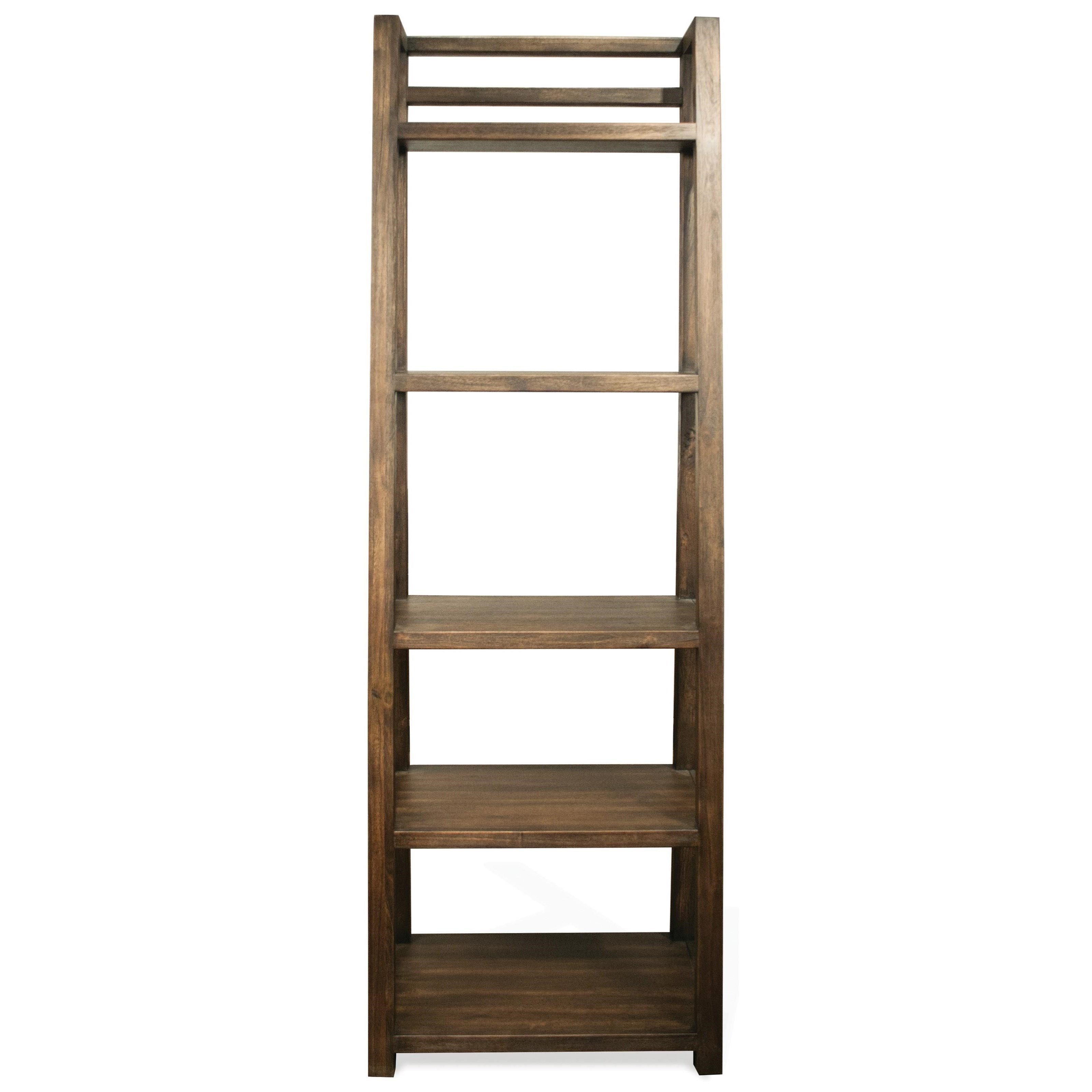 Riverside Furniture Perspectives Leaning Bookcase with 5 Shelves