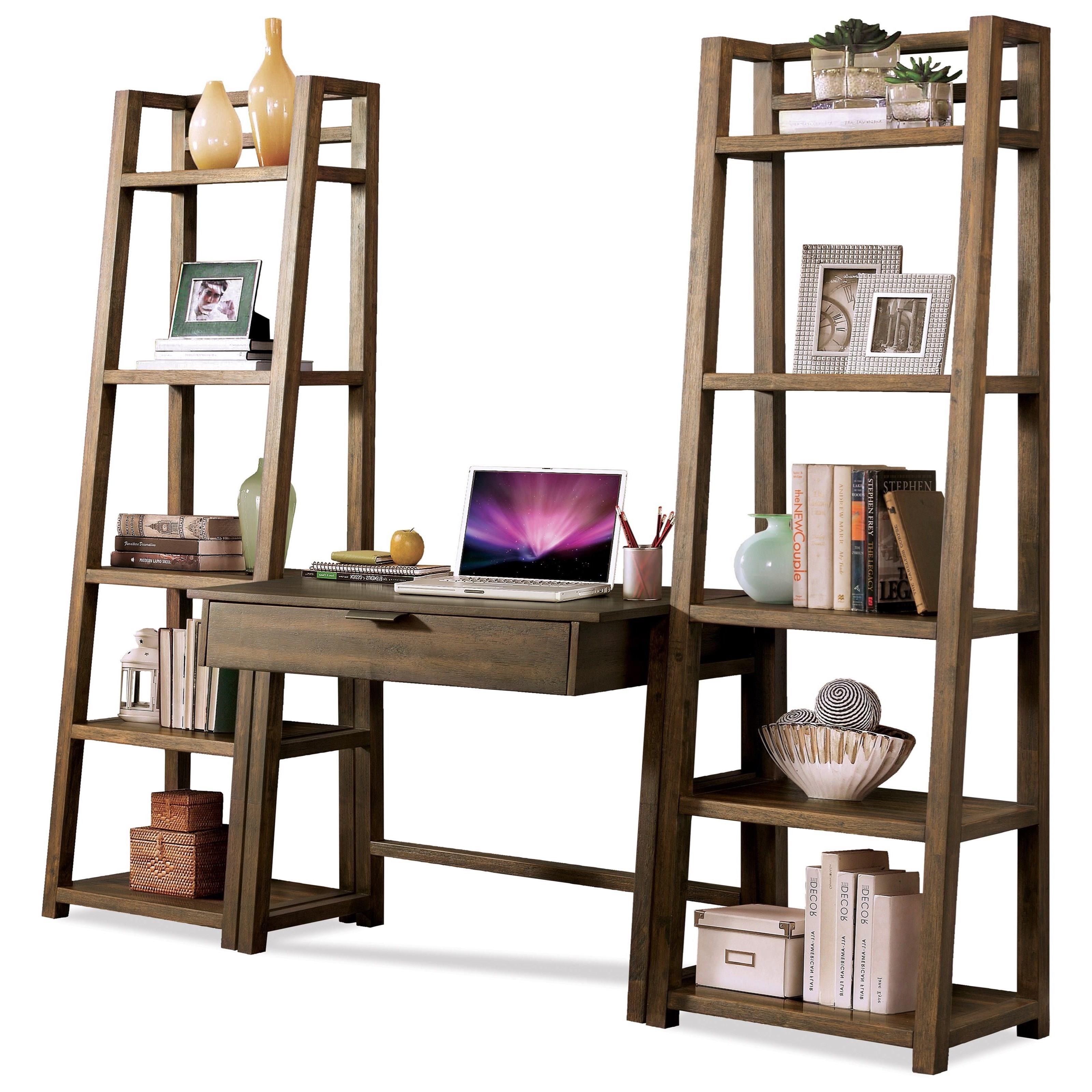 Riverside Furniture Perspectives Leaning Bookcase with 5 Shelves