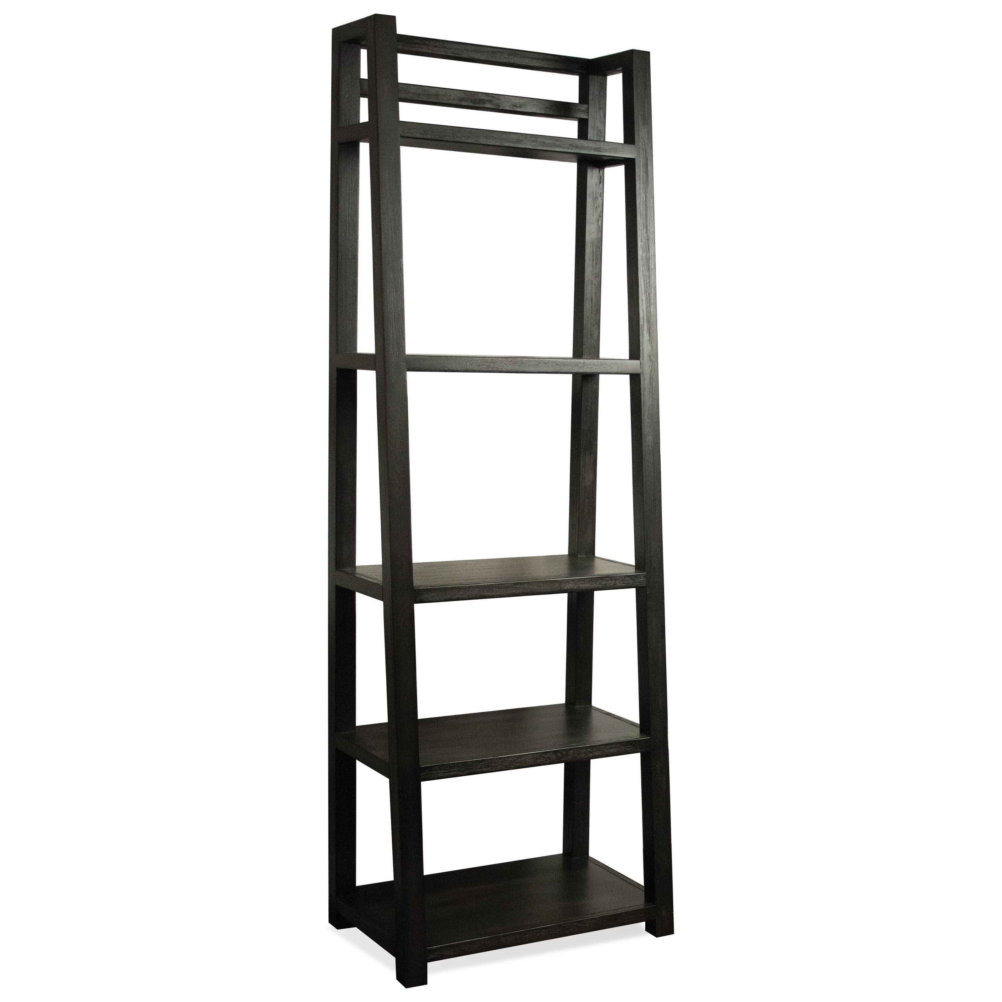 Riverside Furniture Perspectives Leaning Bookcase with 5 Shelves A1