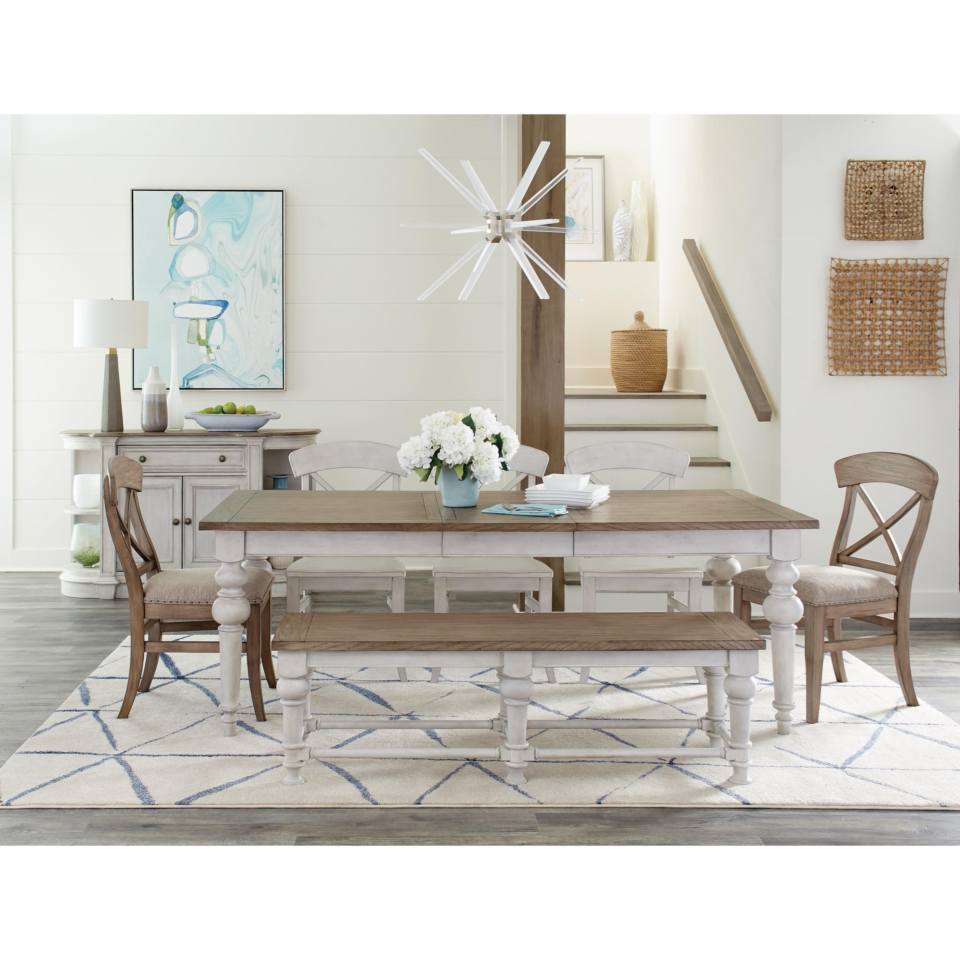 Riverside Furniture Southport Farmhouse Dining Table with Leaf Find