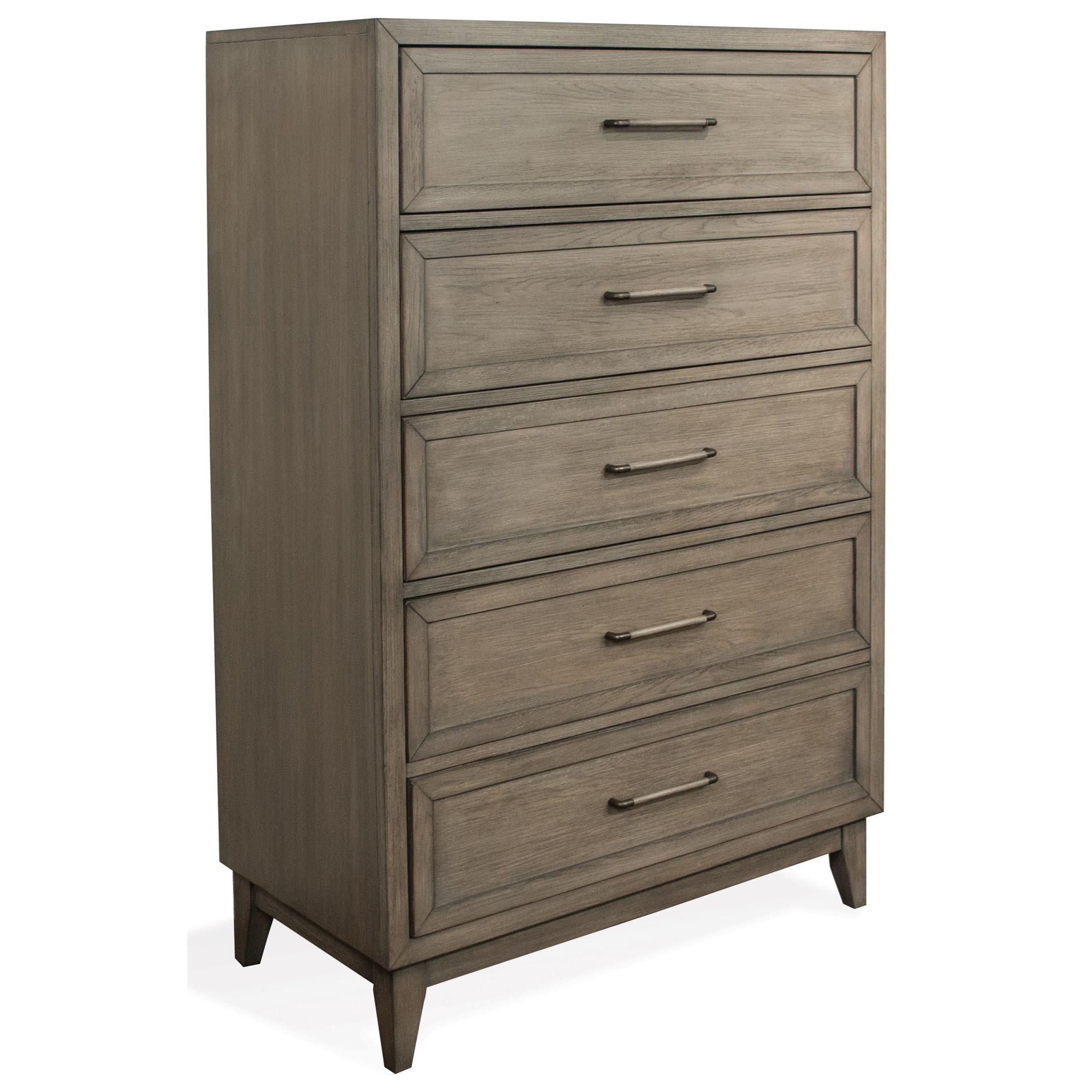 Riverside Furniture Vogue 5 Drawer Chest in Gray Wash Finish Lindy's
