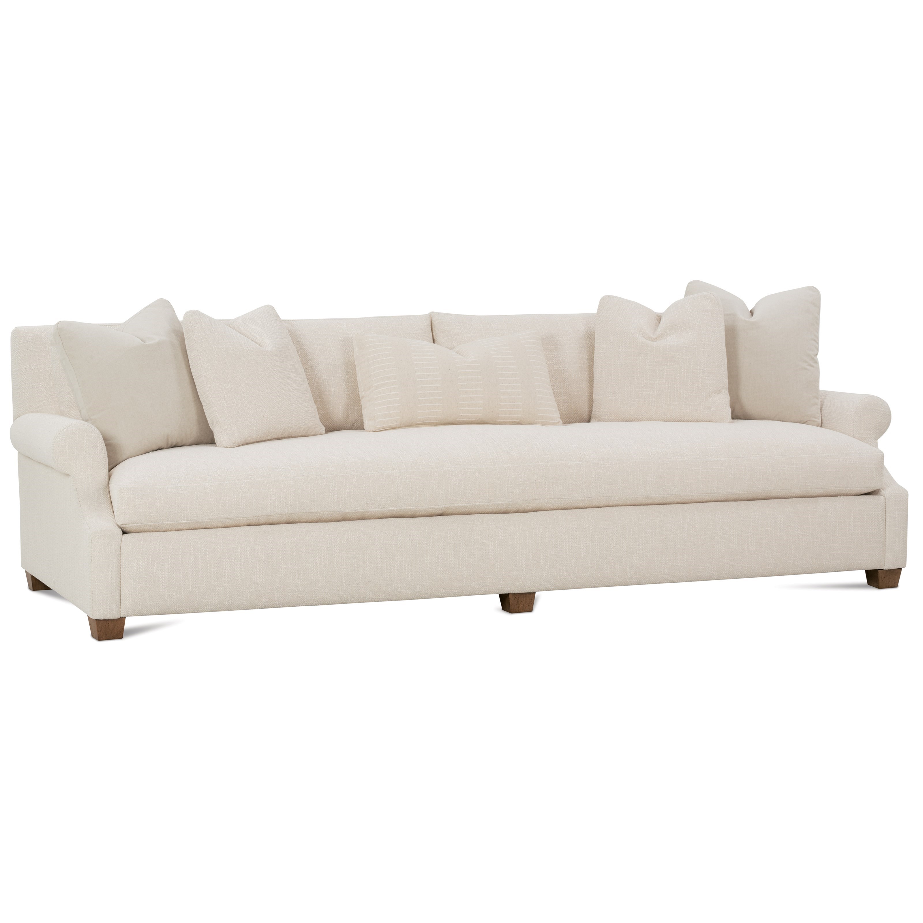 Robin Bruce Bristol Contemporary 110'' Sofa with Bench Cushion Reeds