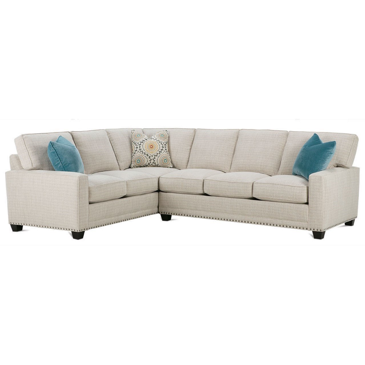 Rowe My Style I Customizable Sectional Sofa with Track Arms, Tapered