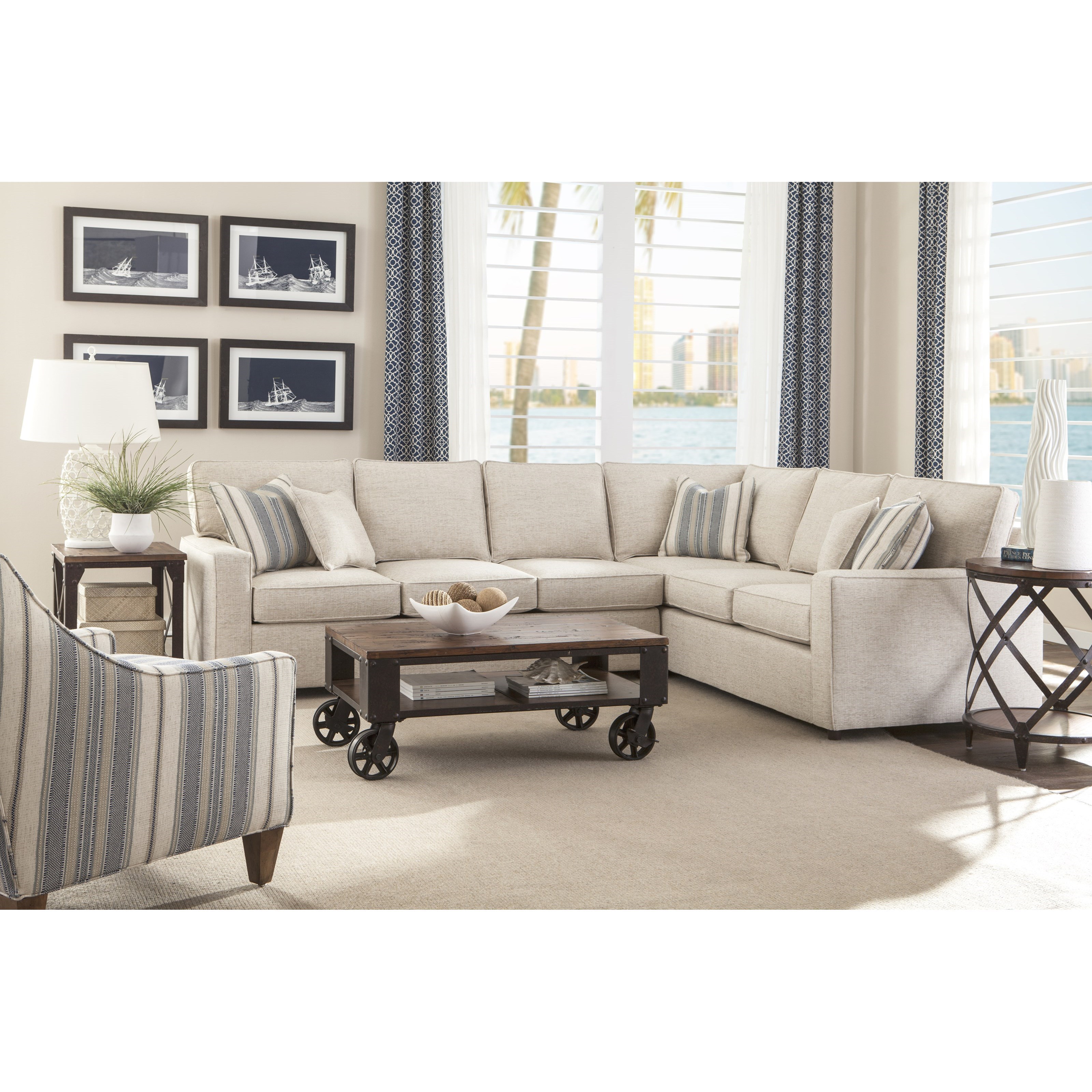 Rowe Monaco Corner Sectional Sofa Baer's Furniture Sectional Sofas