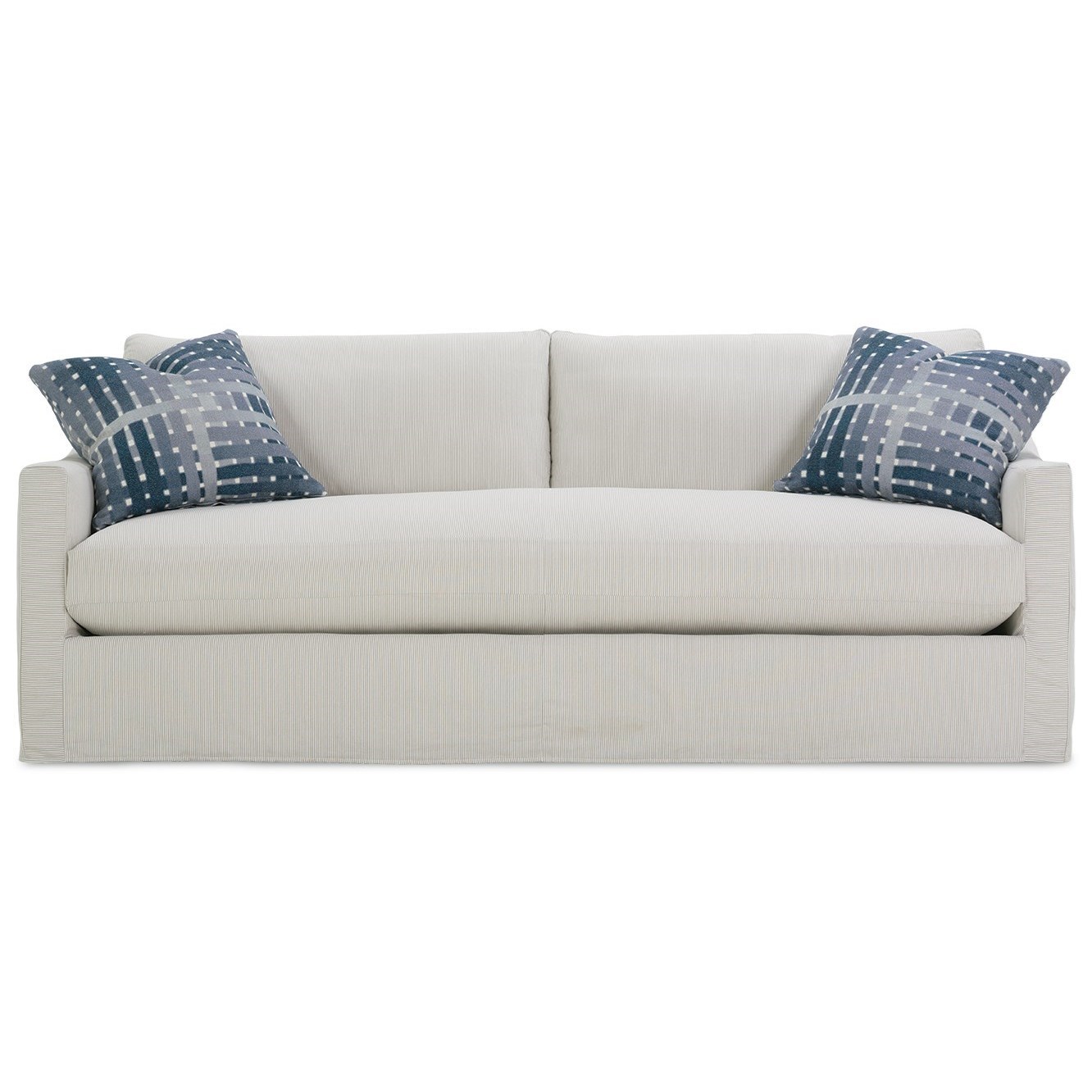 Rowe Bradford Transitional Sofa with Loose Back Pillows and Slipcover