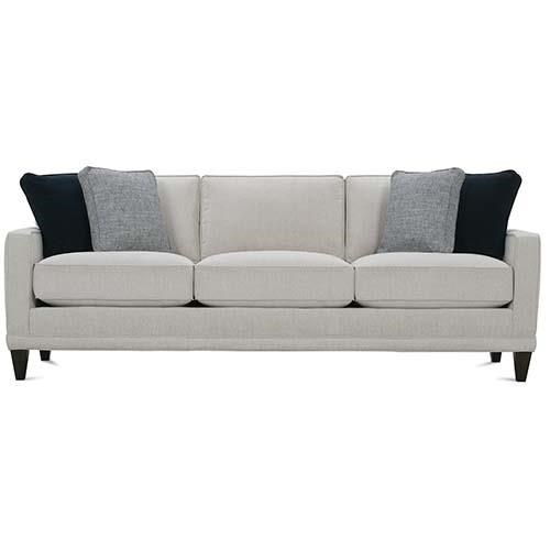 Rowe Townsend Customizable Fabric Sofa with Track Arms & Wood Legs