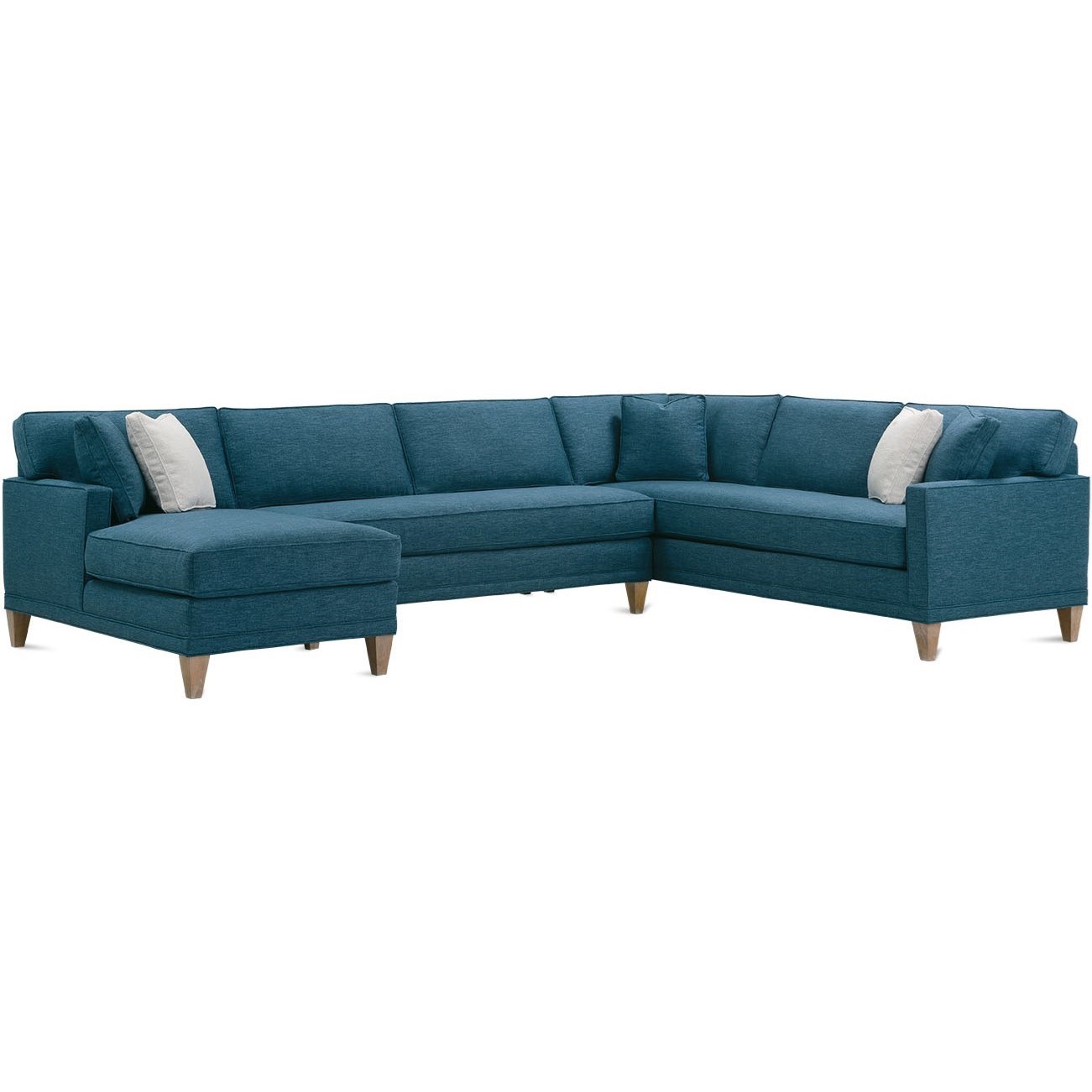 Rowe Townsend Contemporary 3Piece Bench Cushion Sectional with Chaise
