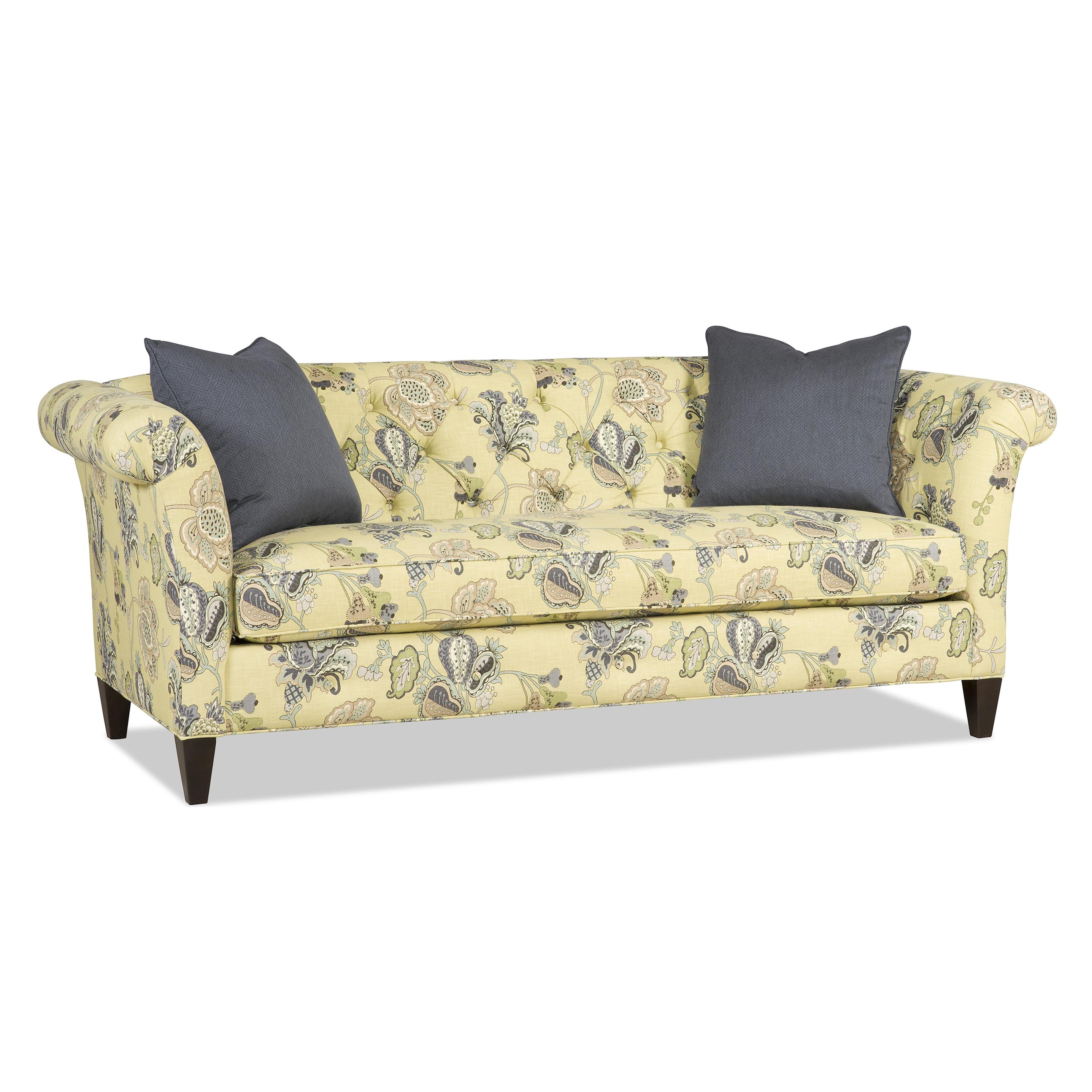 Sam Moore Mia Traditional Bench Sofa with Tufted Back Belfort