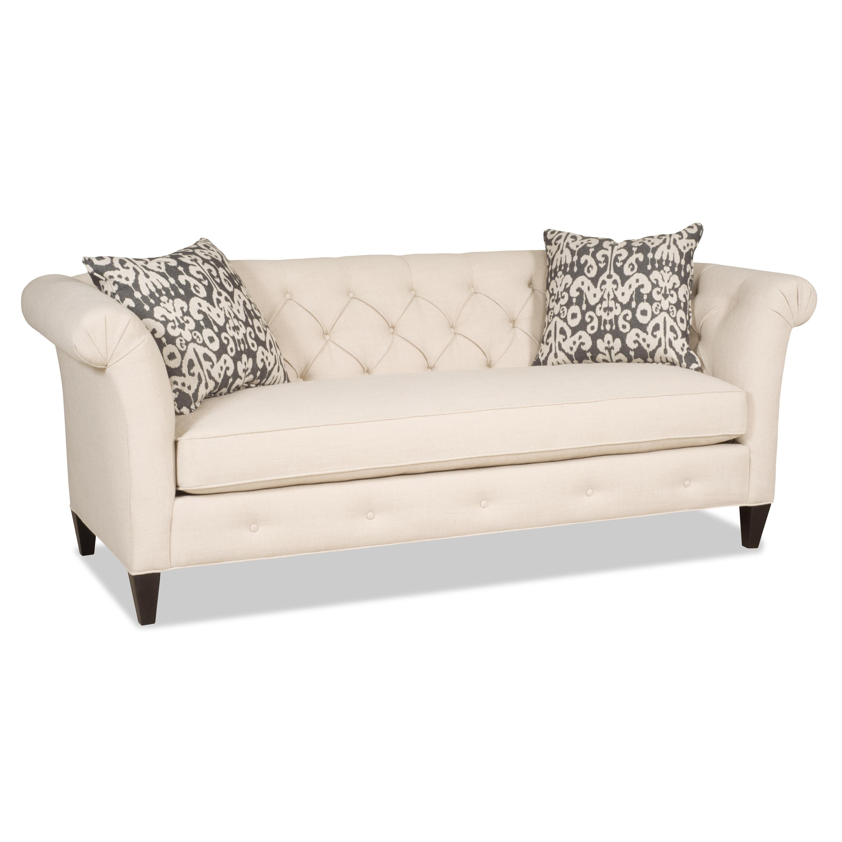 Sam Moore Astrid 7030 Traditional Bench Sofa with Tufted Back Dunk