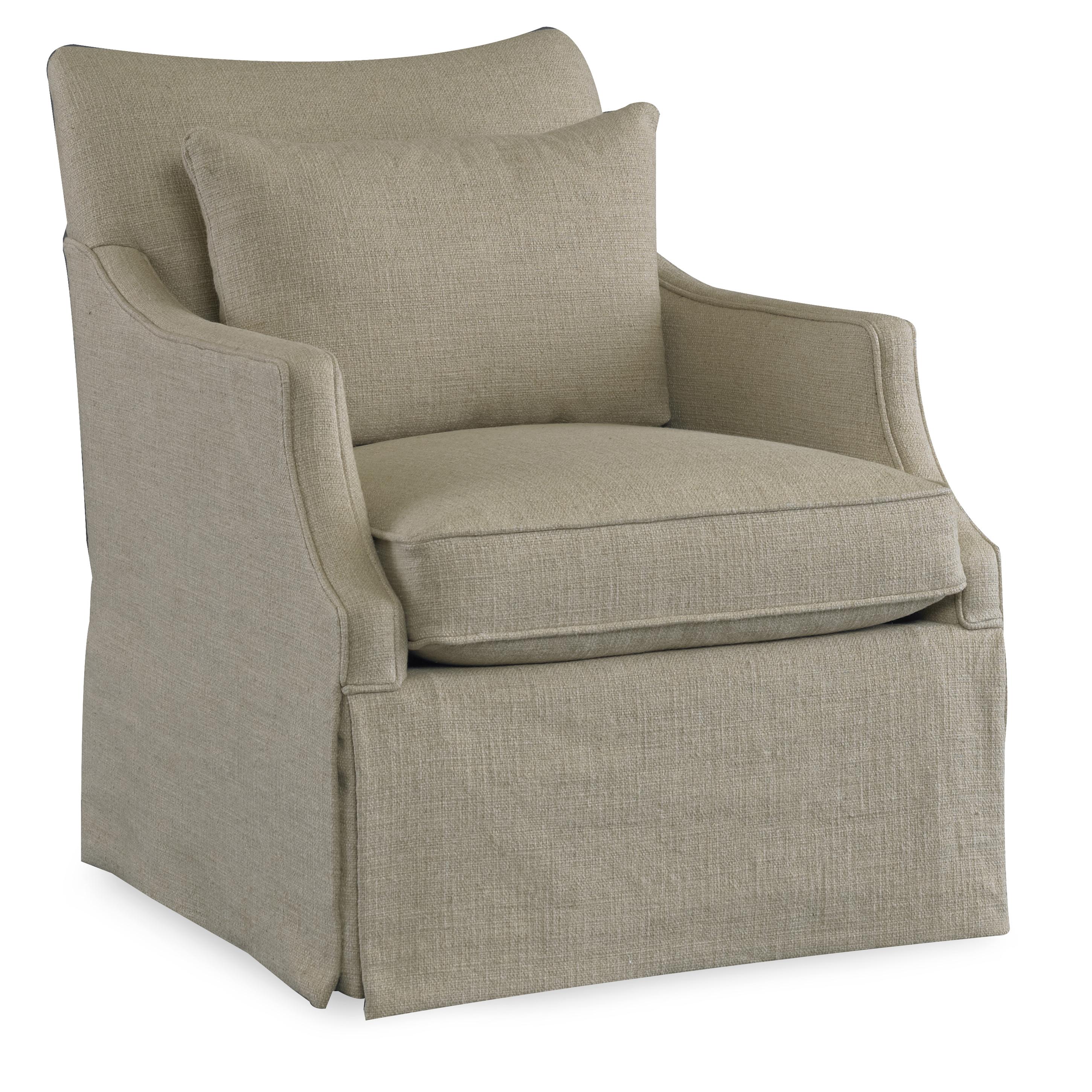 Sam Moore Azriel Casual Swivel Glider Chair with English Arms and