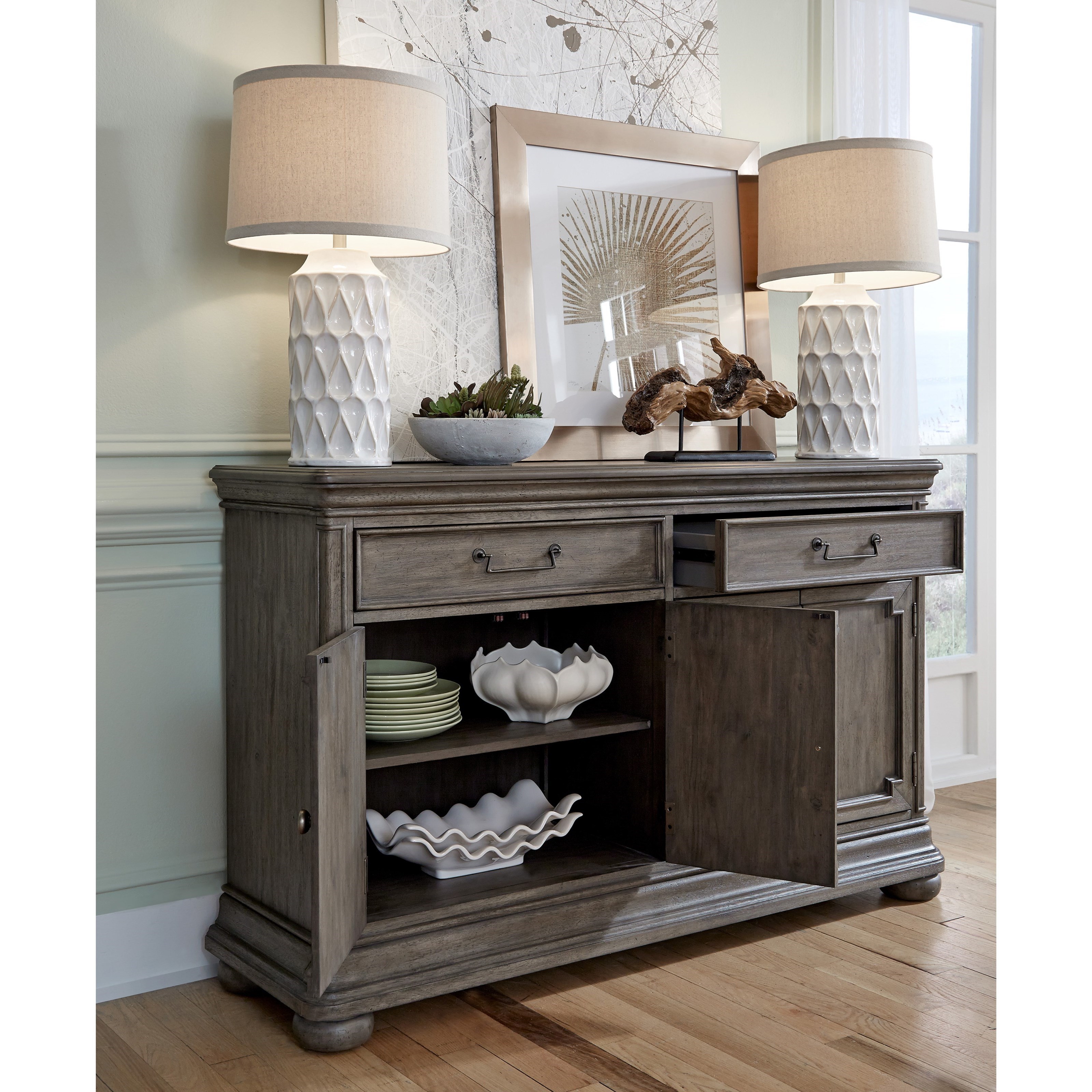 Samuel Lawrence Lasalle Traditional Sideboard in Gray / Brown Find